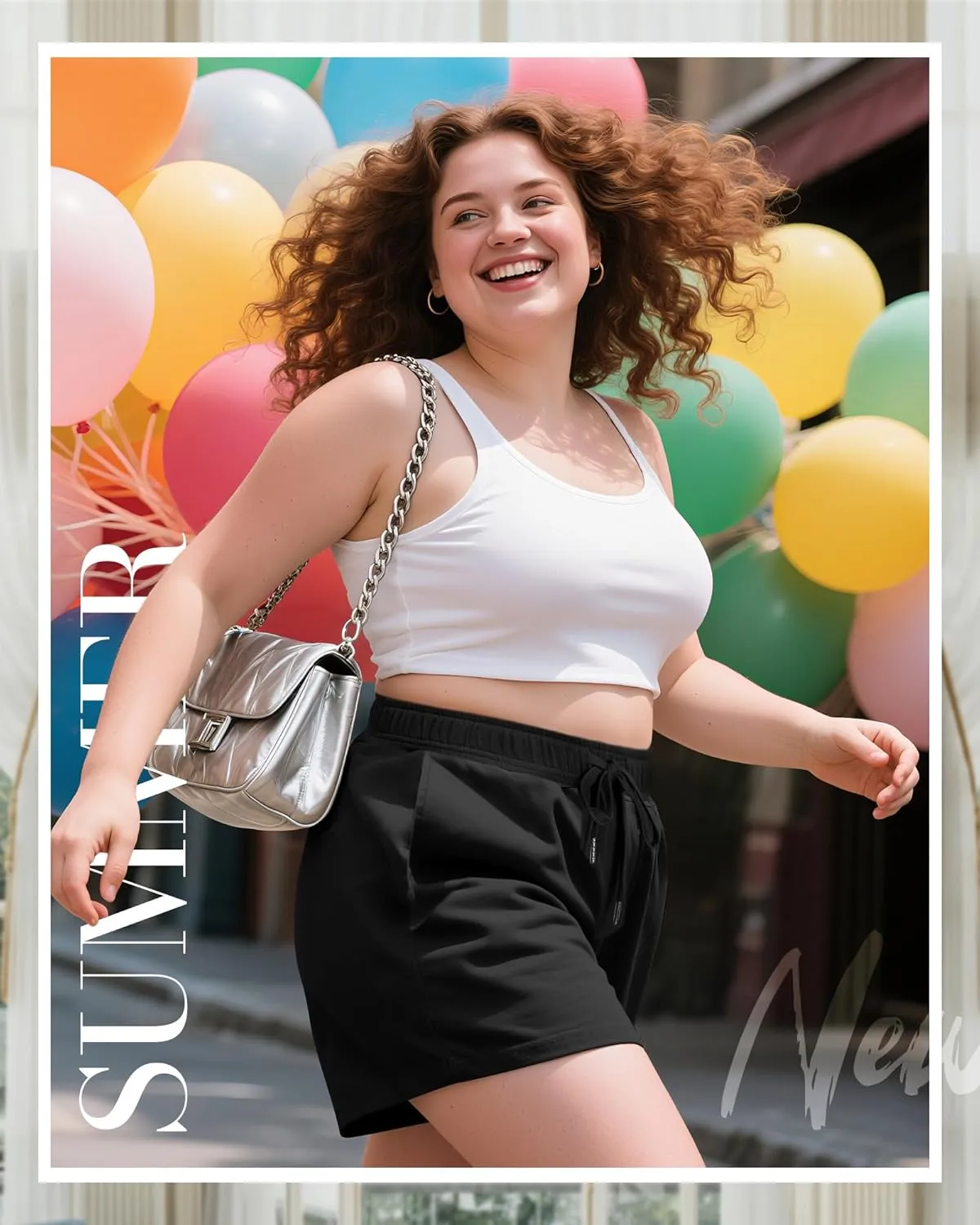 3 Pack Plus Size Women's Drawstring Sweat Shorts Athletic Workout Comfy Lounge Shorts with Pockets