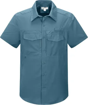 33,000ft Men's Fishing Shirts Lightweight Cool Quick Dry Sun Protection UV Short Sleeve Shirt for Casual Hiking Safari Travel