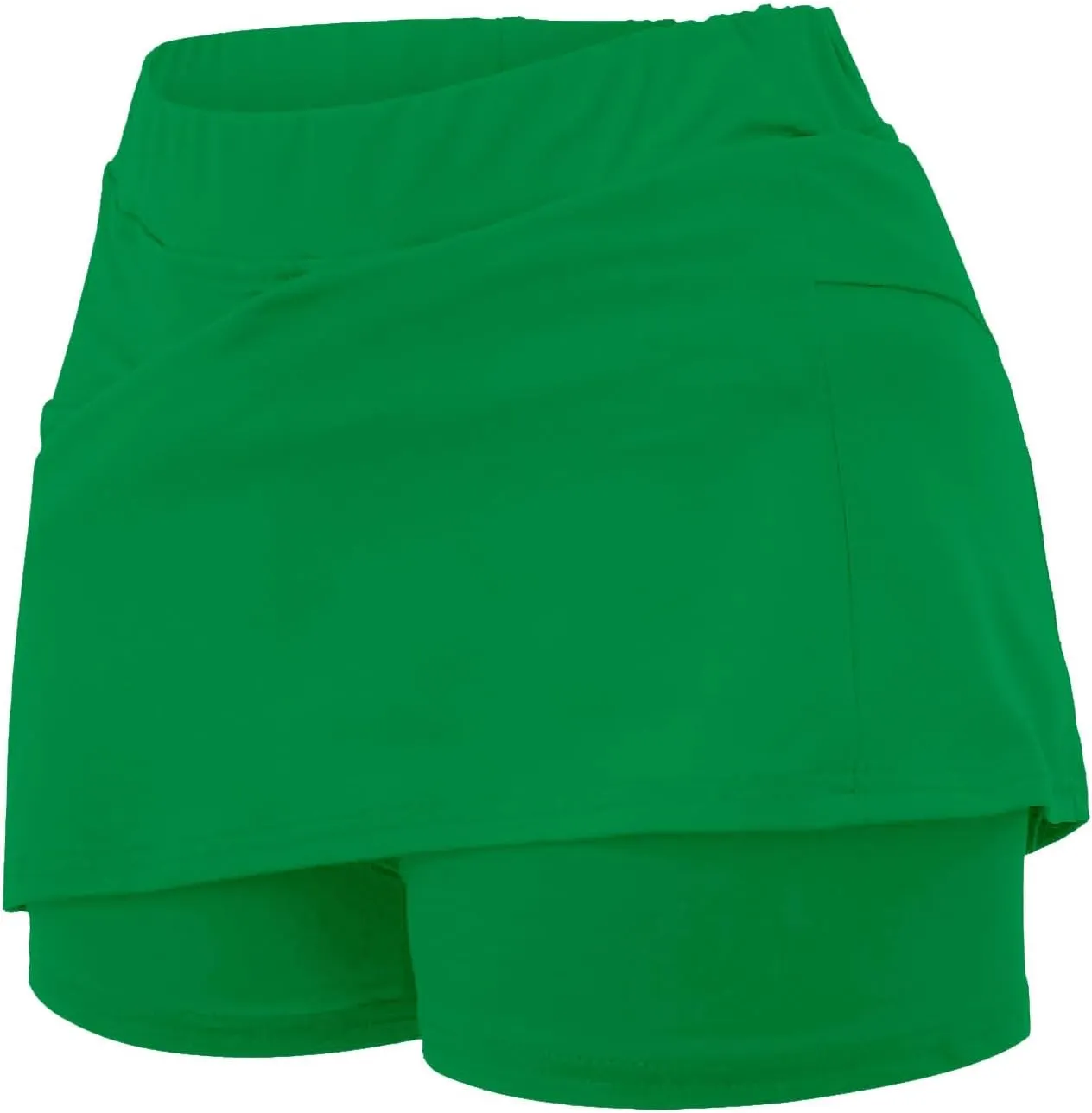 aihihe Pleated Workout Skirts for Women Tennis Skirt with Shorts Long Workout Shorts Women Long Loose