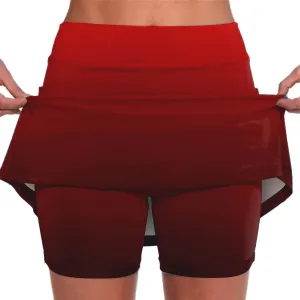 aihihe Pleated Workout Skirts for Women Tennis Skirt with Shorts Long Workout Shorts Women Long Loose