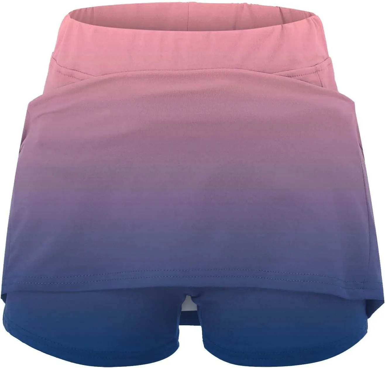 aihihe Pleated Workout Skirts for Women Tennis Skirt with Shorts Long Workout Shorts Women Long Loose