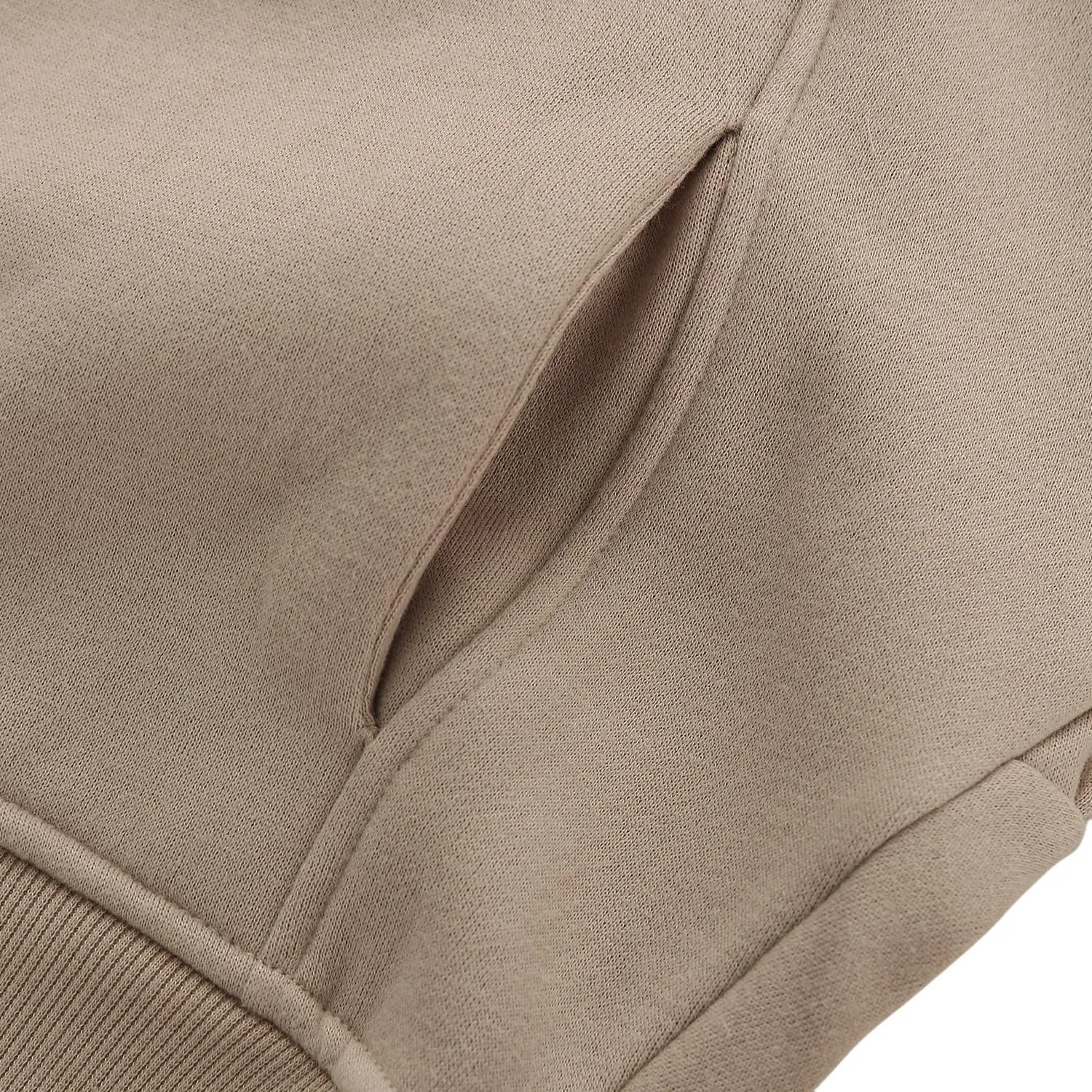 Amazhiyu Women' s Fleece Oversized Full-Zip Cropped Hoodie Winter Crop Top