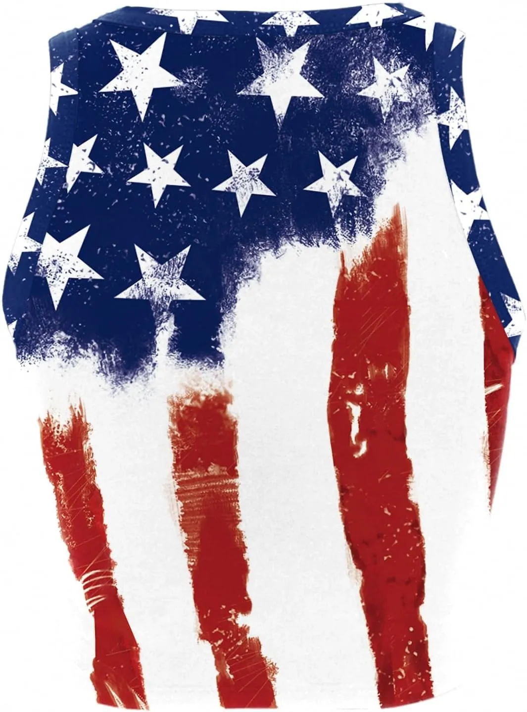 American Flag Crop Tank Tops for Women Patriotic T Shirt USA Shirt Stars Stripes 4th of July Vest Tops