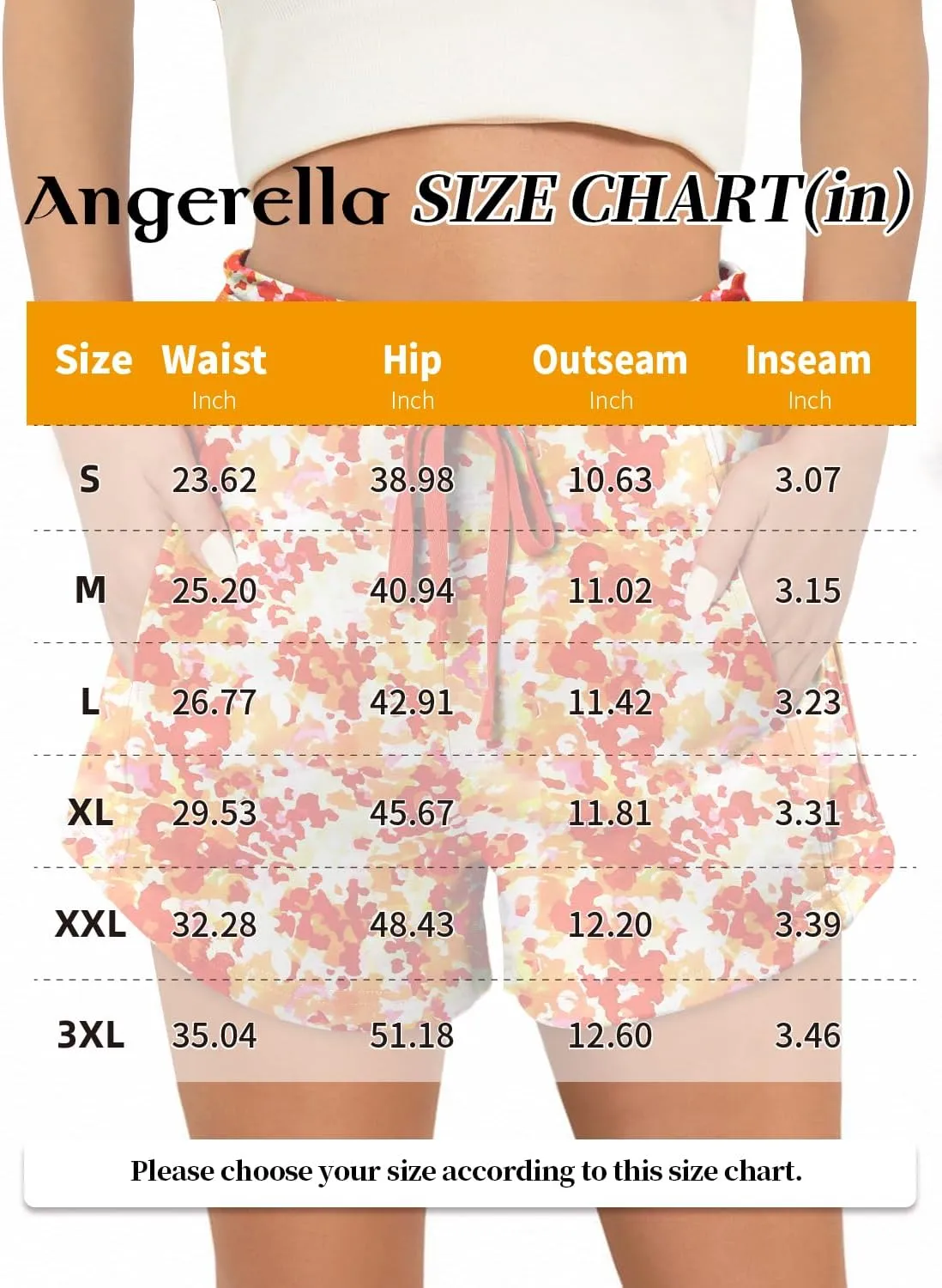 Angerella Womens Shorts with Pockets Summer Casual Shorts for Women Comfy Elastic Waist Lightweight Short Pants