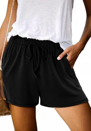 Angerella Womens Shorts with Pockets Summer Casual Shorts for Women Comfy Elastic Waist Lightweight Short Pants
