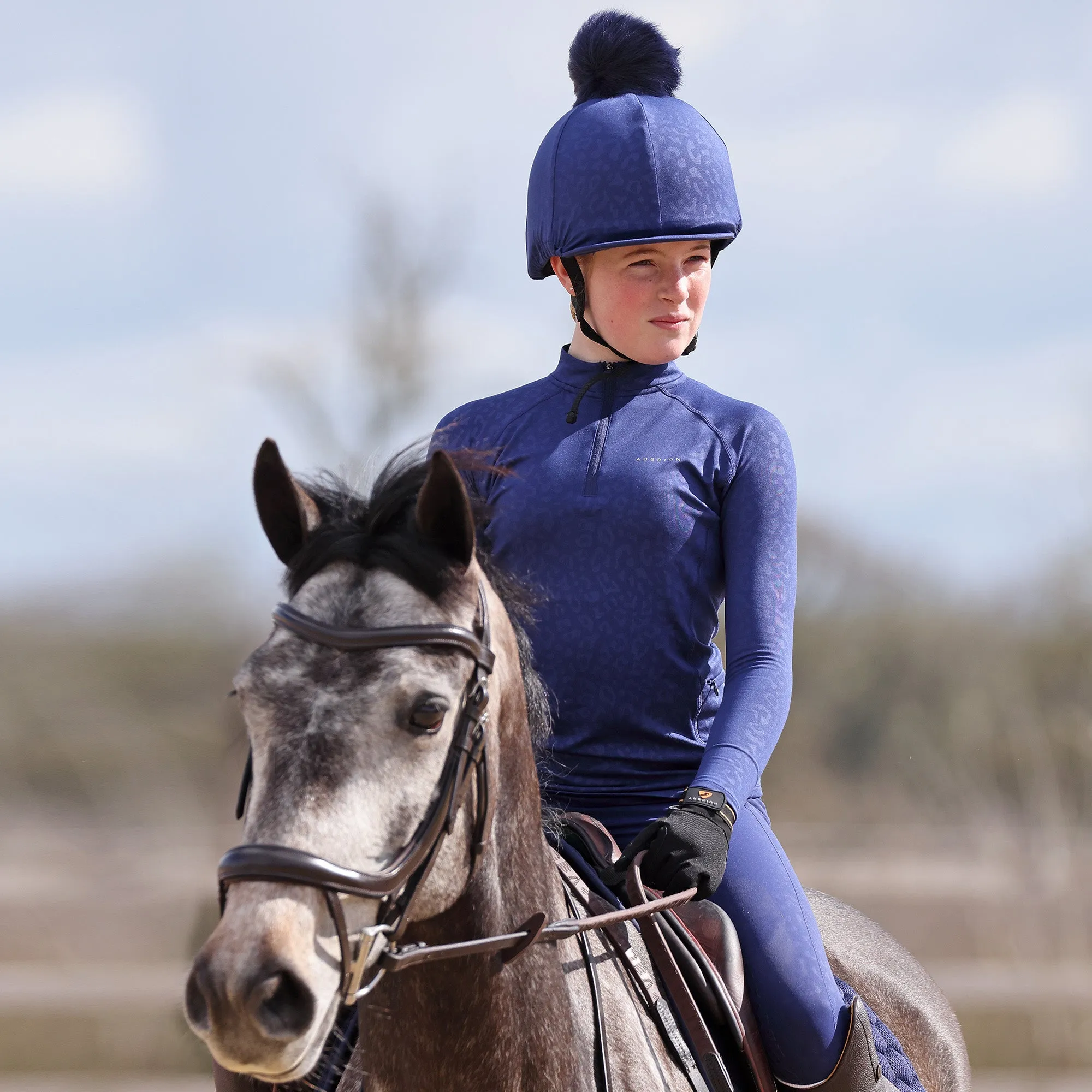 Aubrion Young Rider Revive Winter Base Layer - Ink
