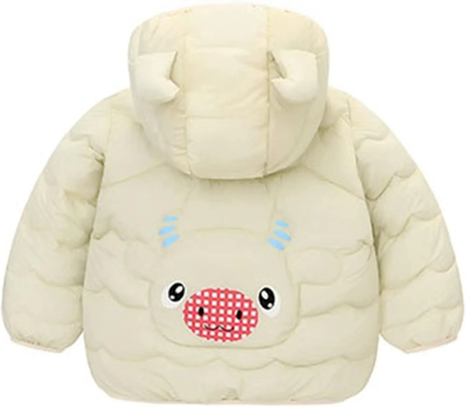 Baby Boys Girls Down Jacket Toddler Winter Warm Padded Down Coat Cotton Hooded Thicken Windproof (Yellow, 18-24 Months)
