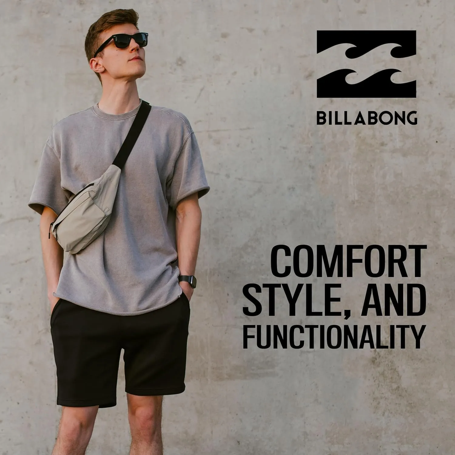 Billabong Big and Tall Shorts for Men  Casual Lounge Cotton Stretch Shorts, Loose Fit Baggy Oversized Shorts