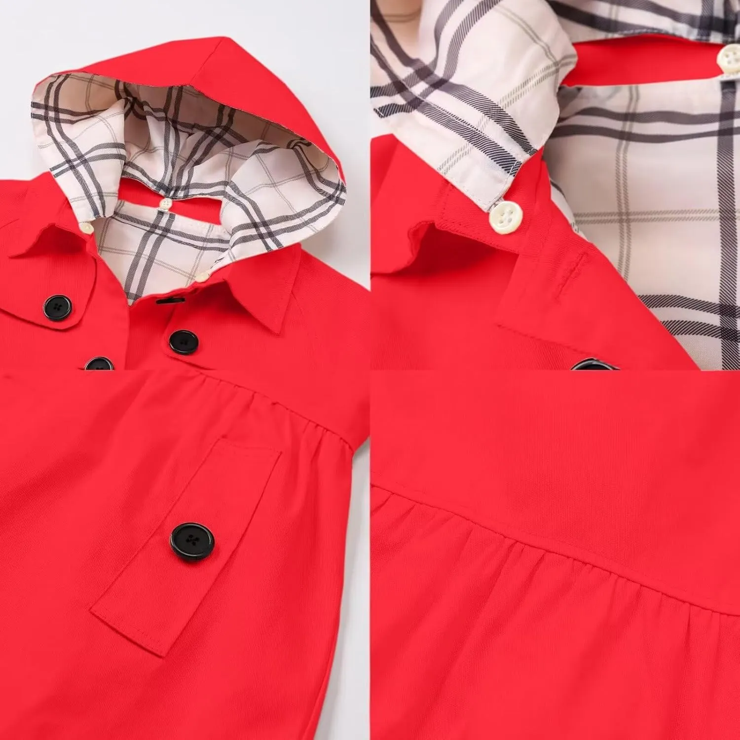 BINPAW Girl's Hooded Trench Coat
