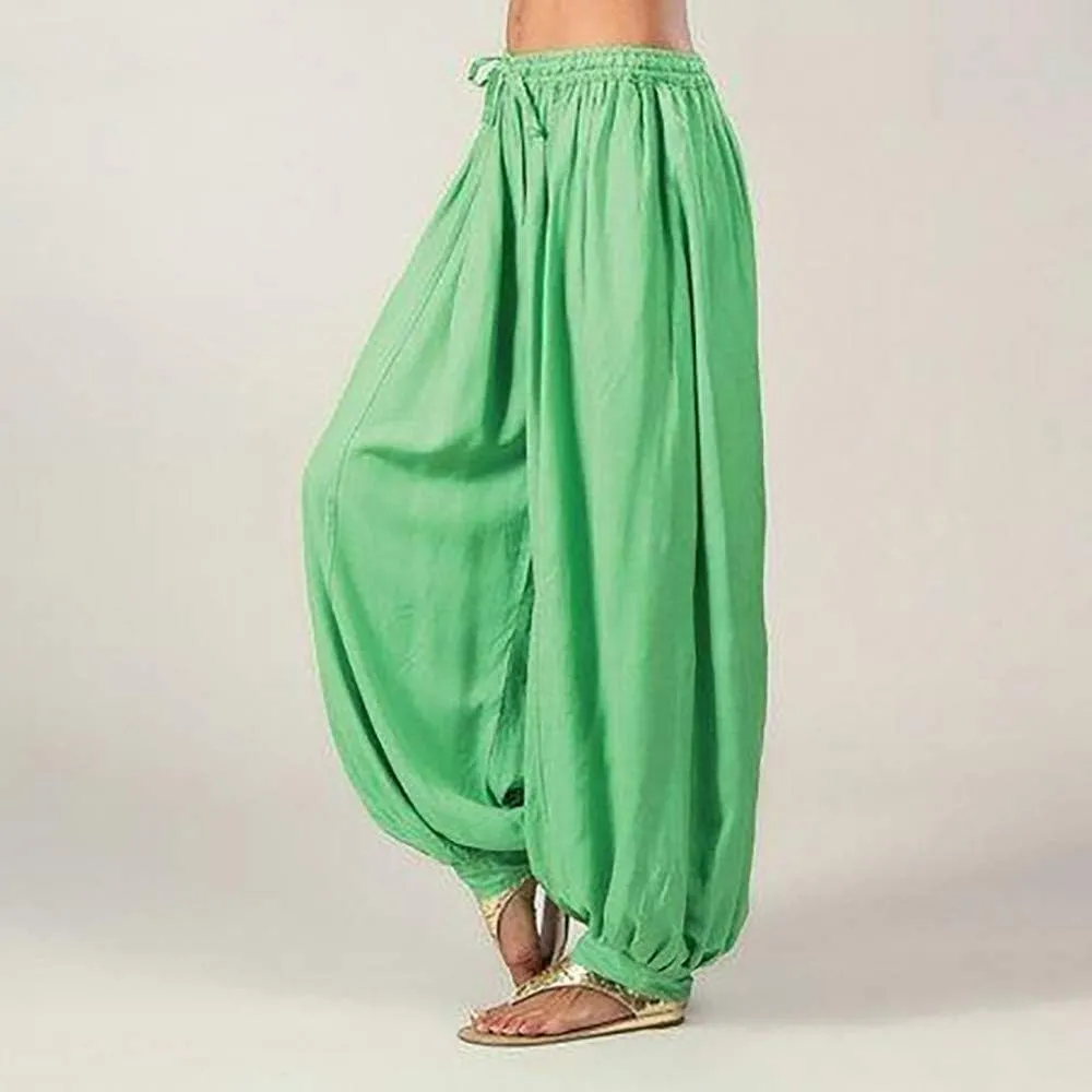 Black Linen Pants Women Plus Size Beach Baggy Wide Leg Pants with Pockets Solid Business Palazzo Pants for Women