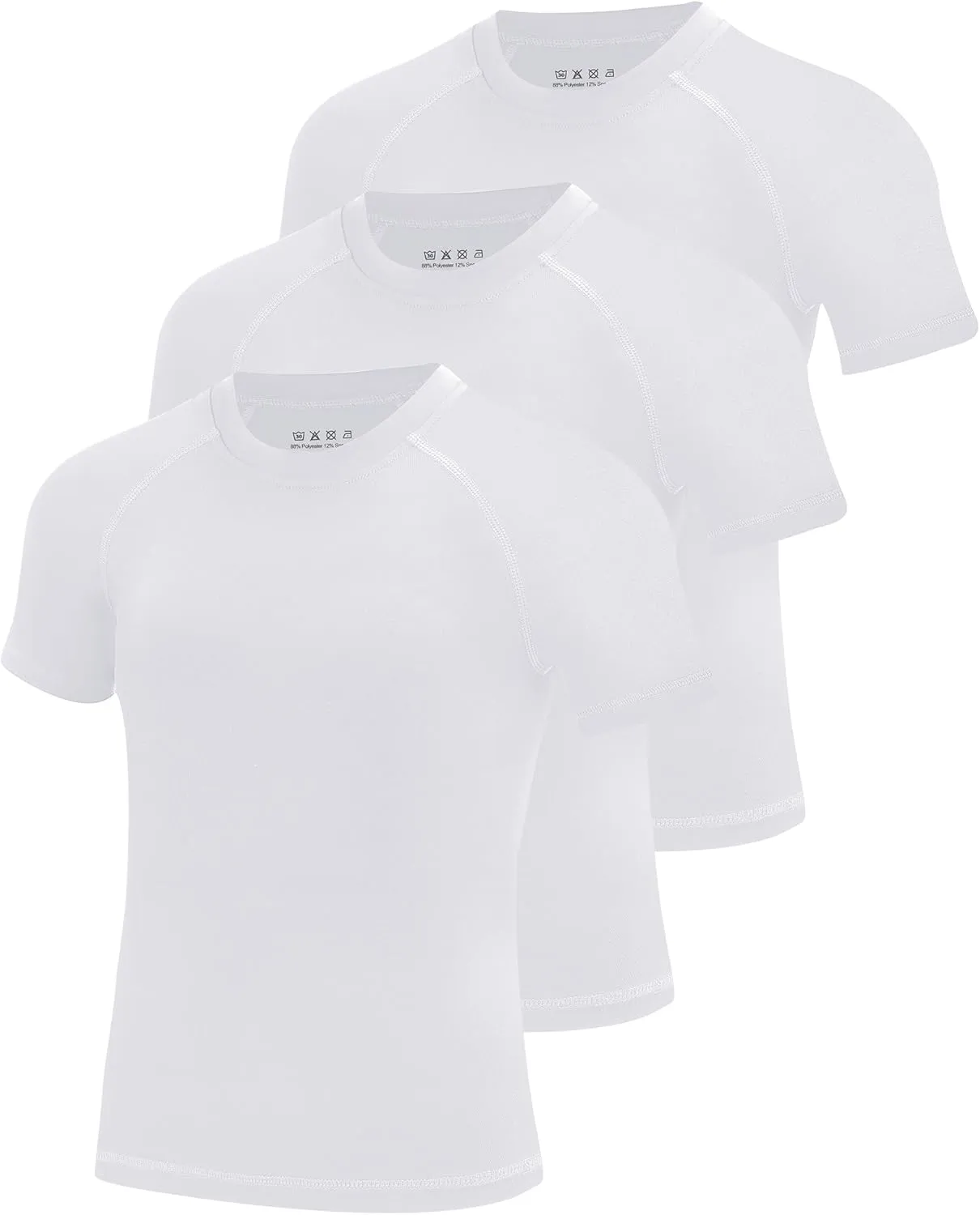 Blueleaf Boys Compression Shirt Short Sleeve Youth Basketball Football Undershirt Kids Quick Dry Athletic Base Layer T-Shirt