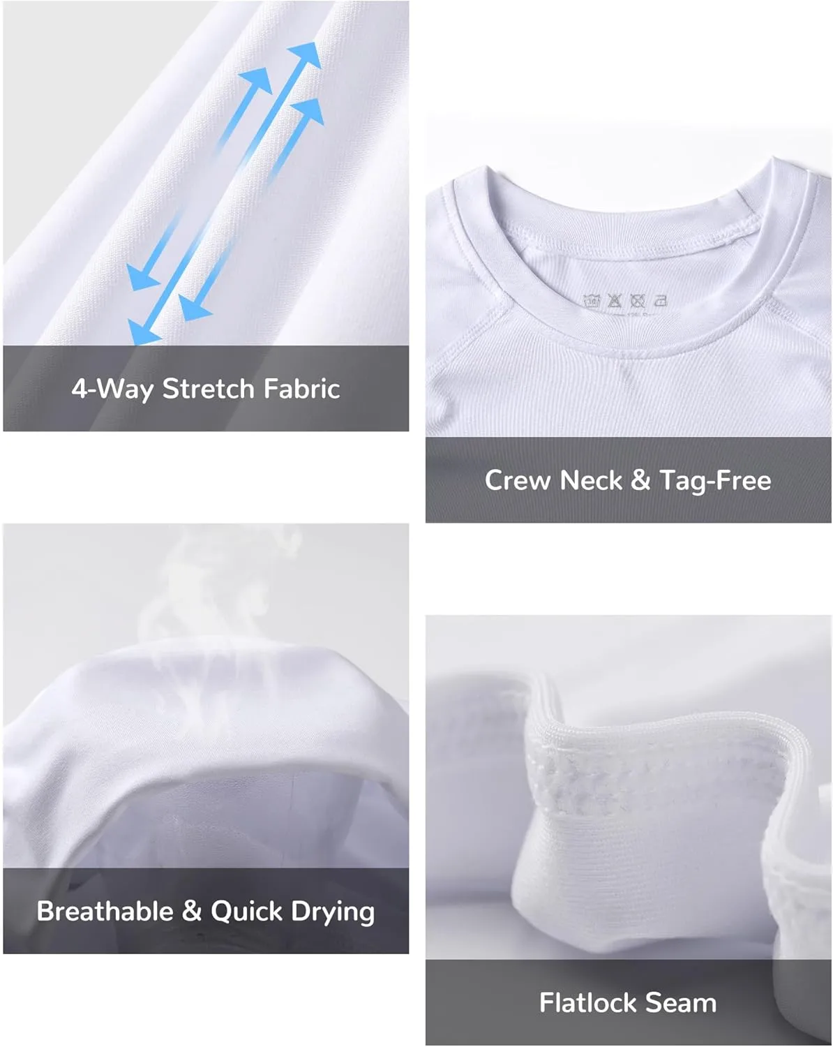 Blueleaf Boys Compression Shirt Short Sleeve Youth Basketball Football Undershirt Kids Quick Dry Athletic Base Layer T-Shirt