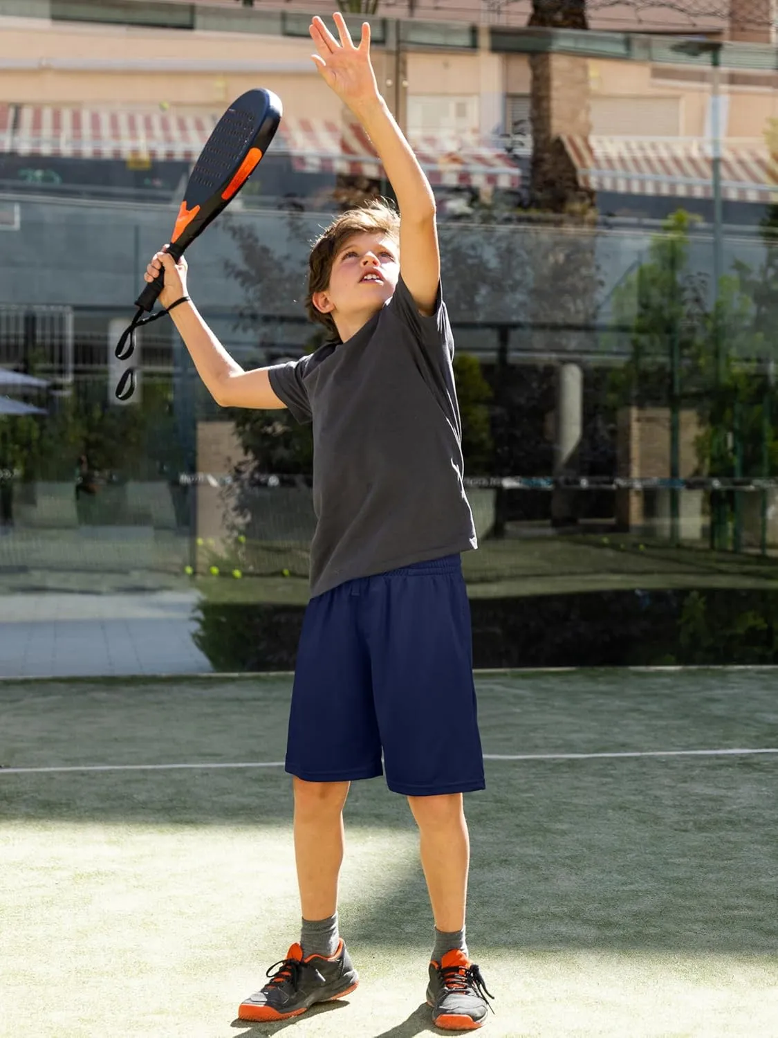Boys Athletic Basketball Shorts with Pockets Kids Youth Active Performance Gym Boys Shorts Quick Dry