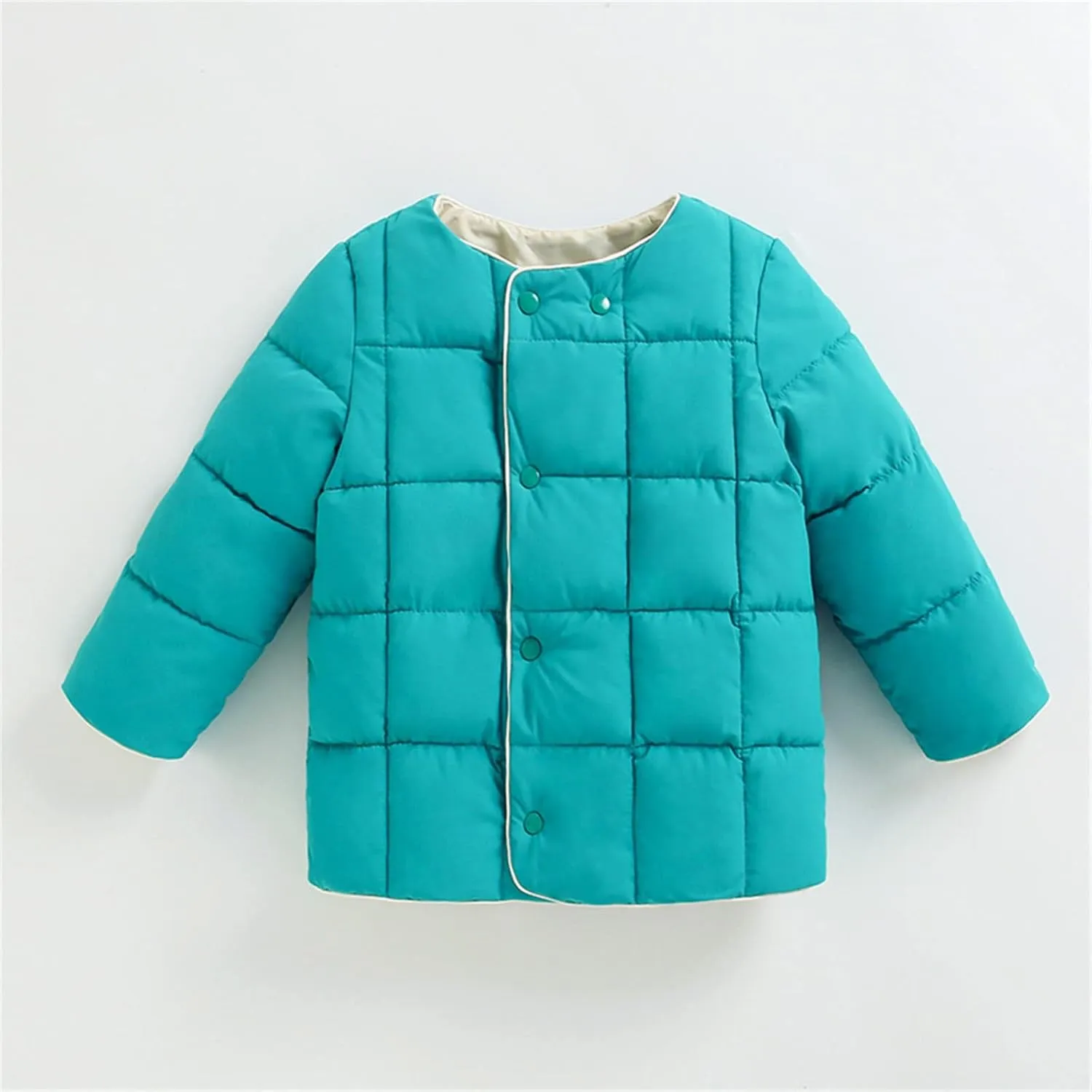 Boys Fall Clothes Kids Toddler Baby Girls Boys Winter Warm Thick Solid Cotton Long Sleeve Padded Clothes Coat