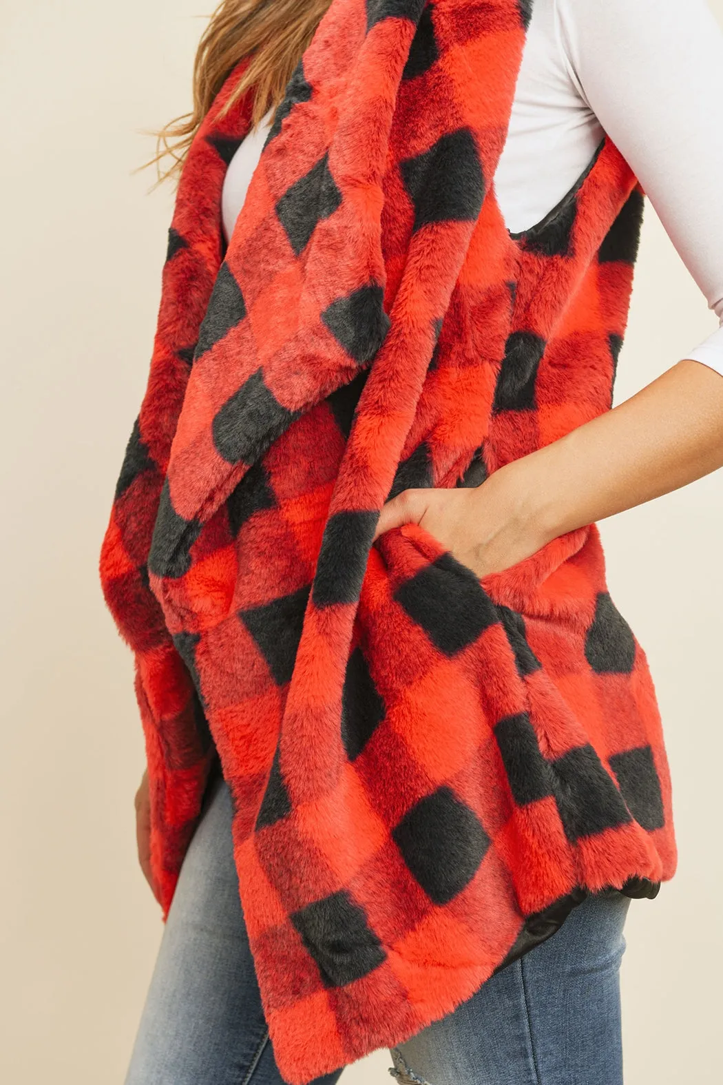 BUFFALO PLAID POCKET VEST (NOW $10.75 ONLY!)