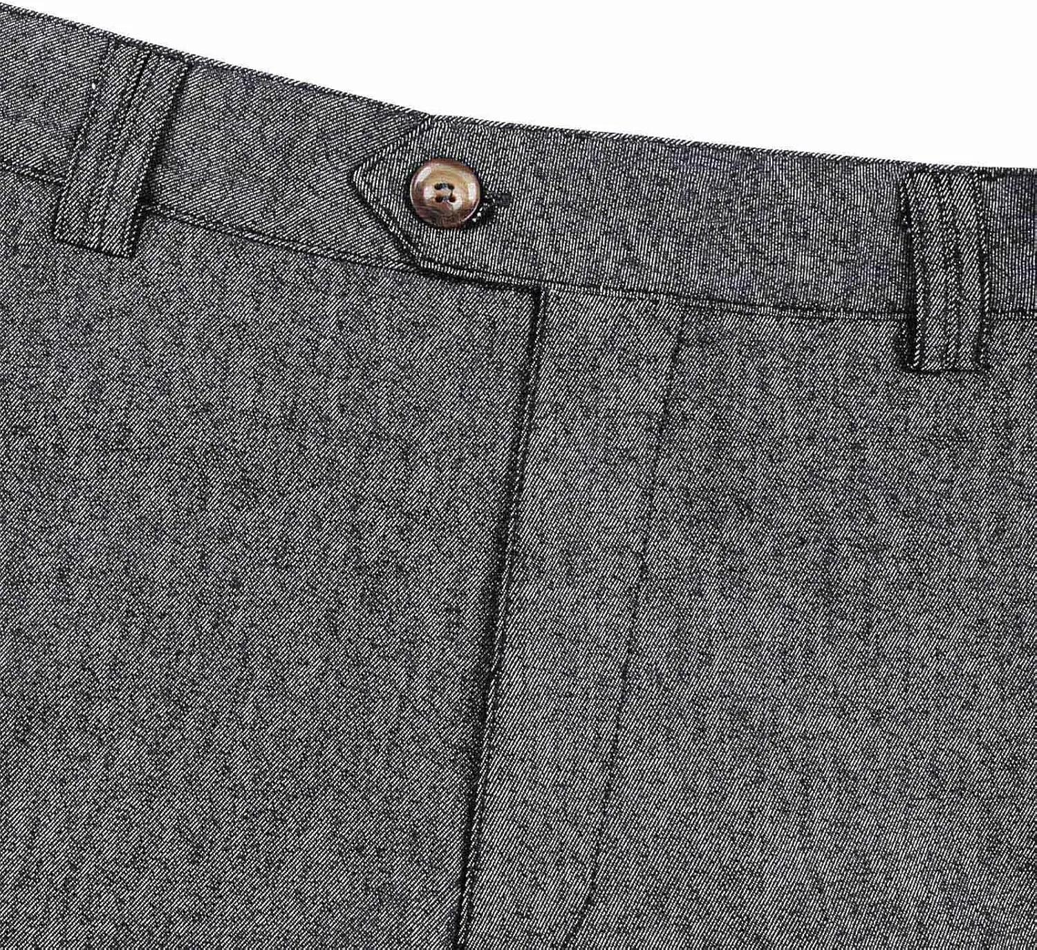 Business Dress Work Slim Fit Pants for Men Casual Button Zipper Classic Suit Pant Cotton Thin Quick Dry Trousers