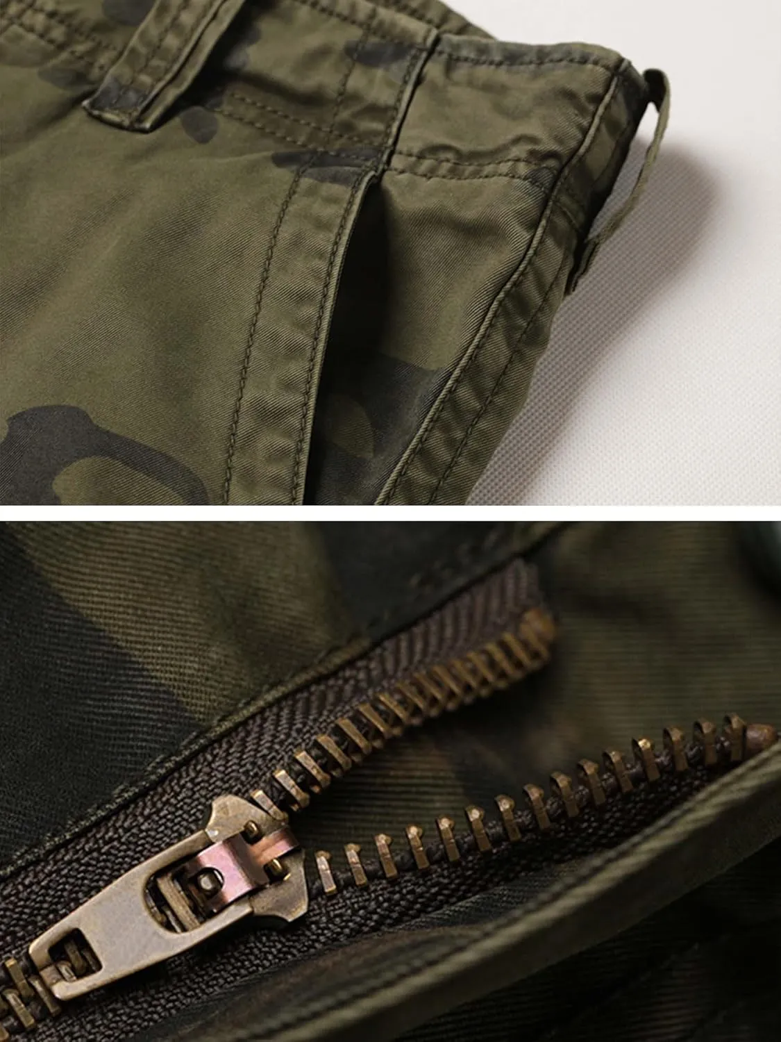 Camo Cargo Shorts for Men Cotton Casual Wild Outdoor Work Relaxed Fit Shorts with Multi-Pockets