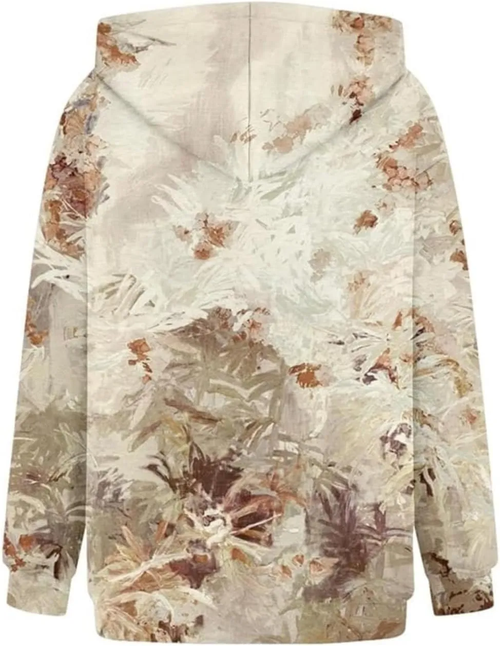 Camo Hoodie Womens Maple Leaf Print Oversized Hooded Sweatshirt Fleece Sweatshirts Casual Long Sleeve Pullover 2024