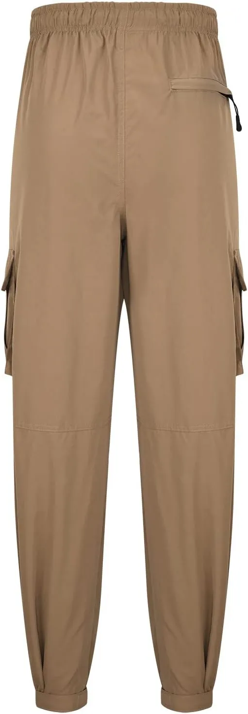 Cargo Pants Men 2023 Cotton Elastic Waist Multi Pockets Outdoor Sweatpants Solid Beam Feed Loose Tooling Trousers