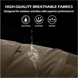 Cargo Shorts for Man Waterproof Stretch Multi Pockets Quick-Dry Outdoor Camping Running Athletic Men's Shorts