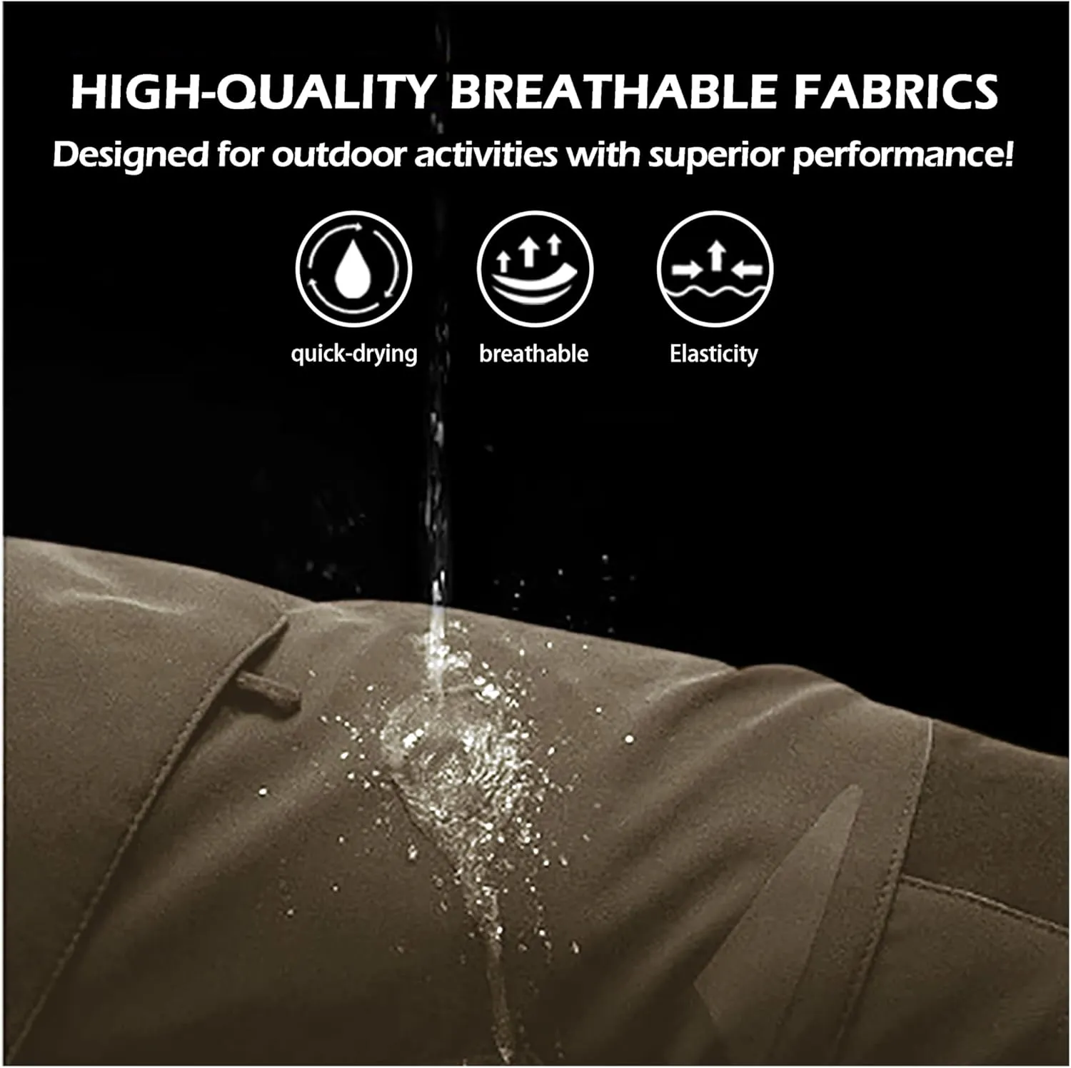 Cargo Shorts for Man Waterproof Stretch Multi Pockets Quick-Dry Outdoor Camping Running Athletic Men's Shorts