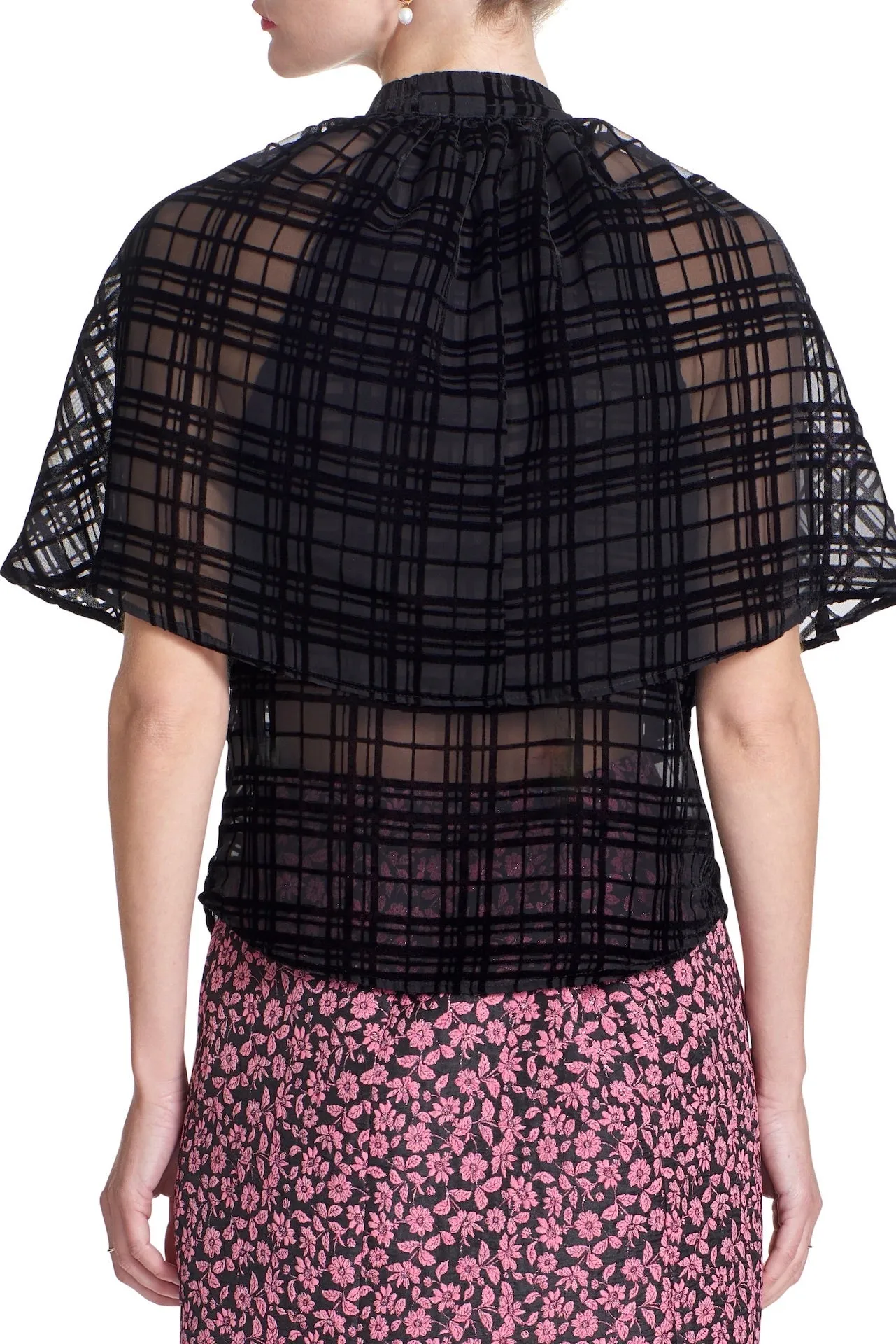 CHRISLEY TOP- Velvet. Plaid