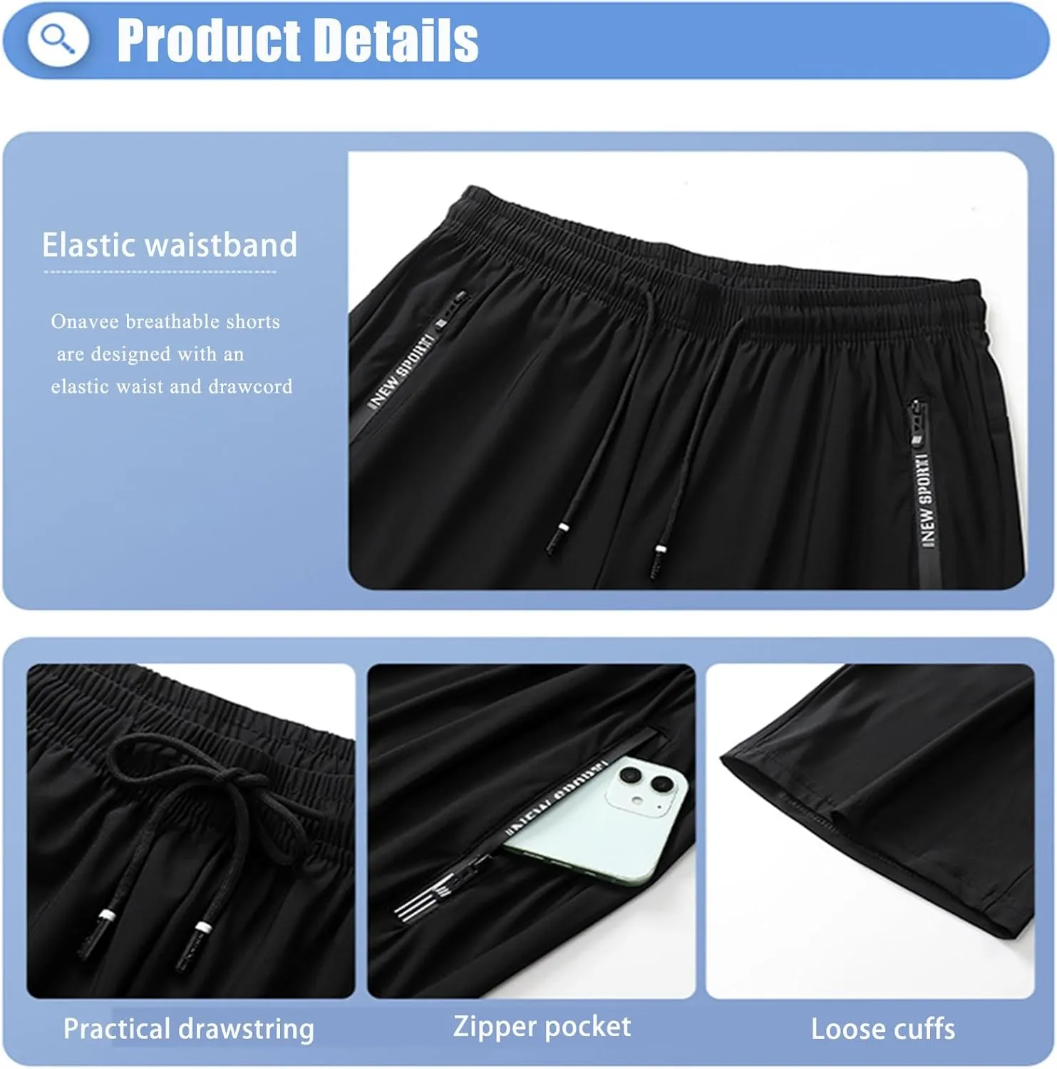 CLOUDEMO Iced Active Shorts for Women, Onavee Icedactive - Women's Ice Silk Quick Drying Stretch Pants