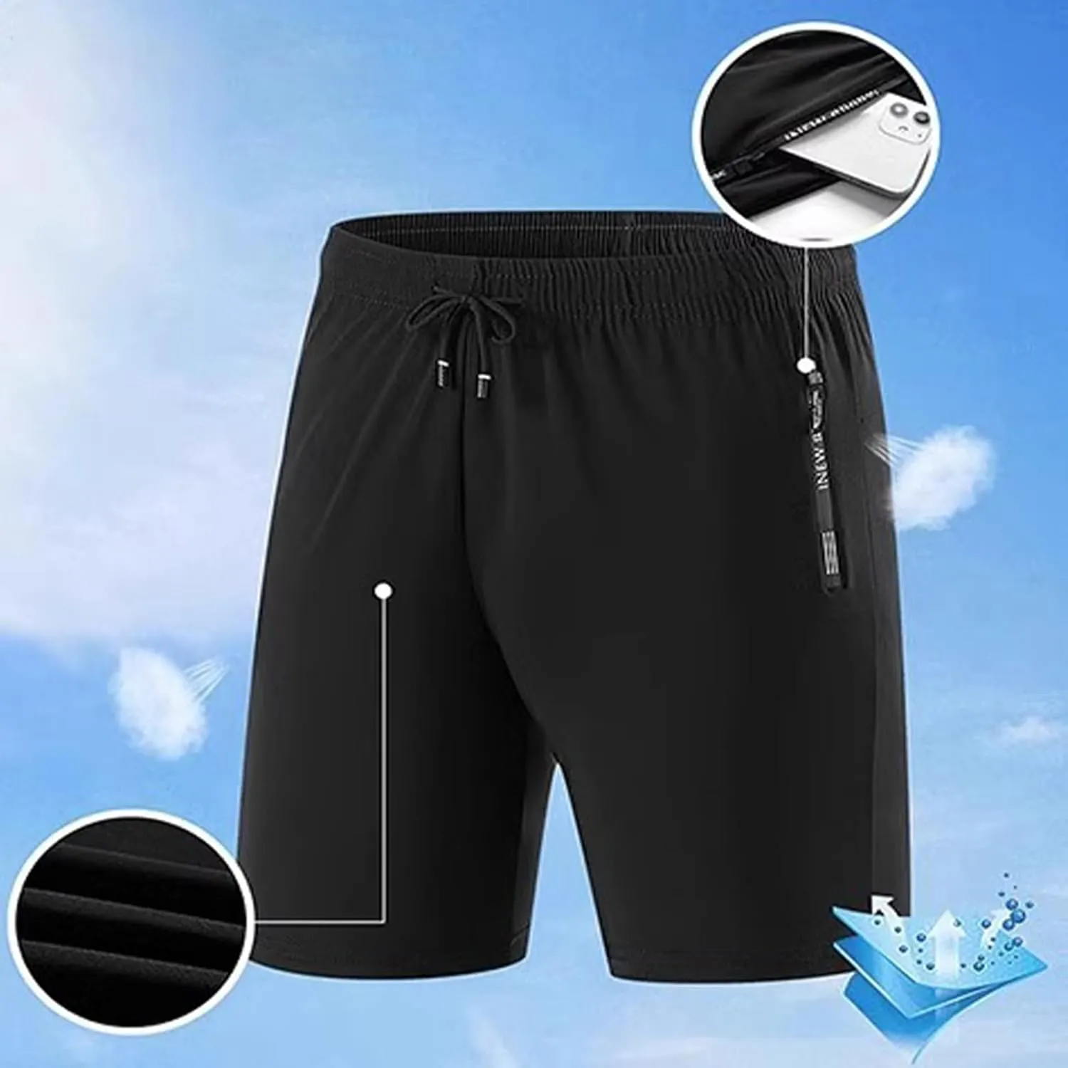 CLOUDEMO Iced Active Shorts for Women, Onavee Icedactive - Women's Ice Silk Quick Drying Stretch Pants