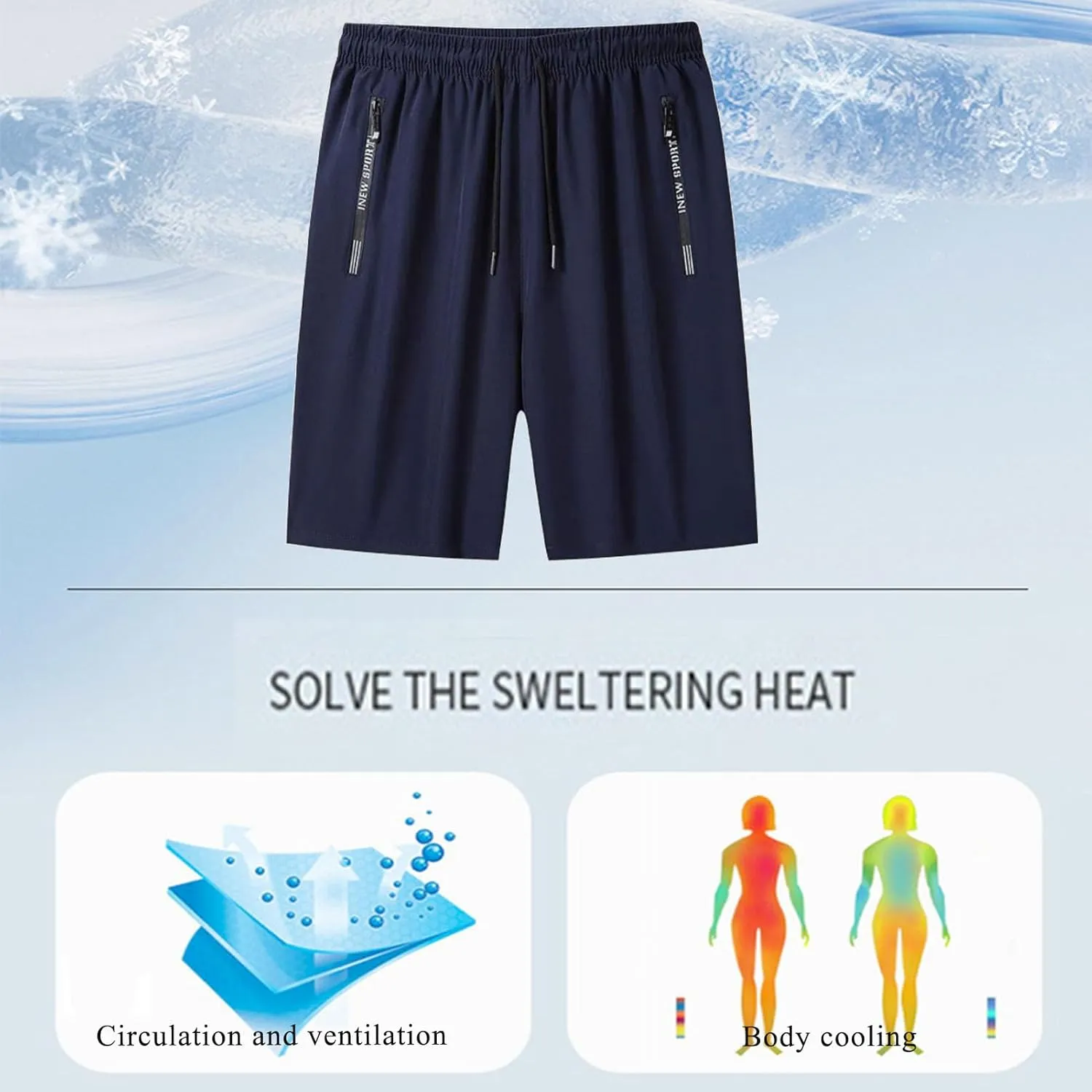 CLOUDEMO Iced Active Shorts for Women, Onavee Icedactive - Women's Ice Silk Quick Drying Stretch Pants