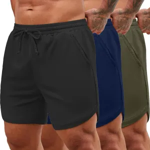 COOFANDY Mens 2 Pack Gym Workout Shorts Muscle Fit Lightweight Training Pants Bodybuilding Sports Jogger with Pockets