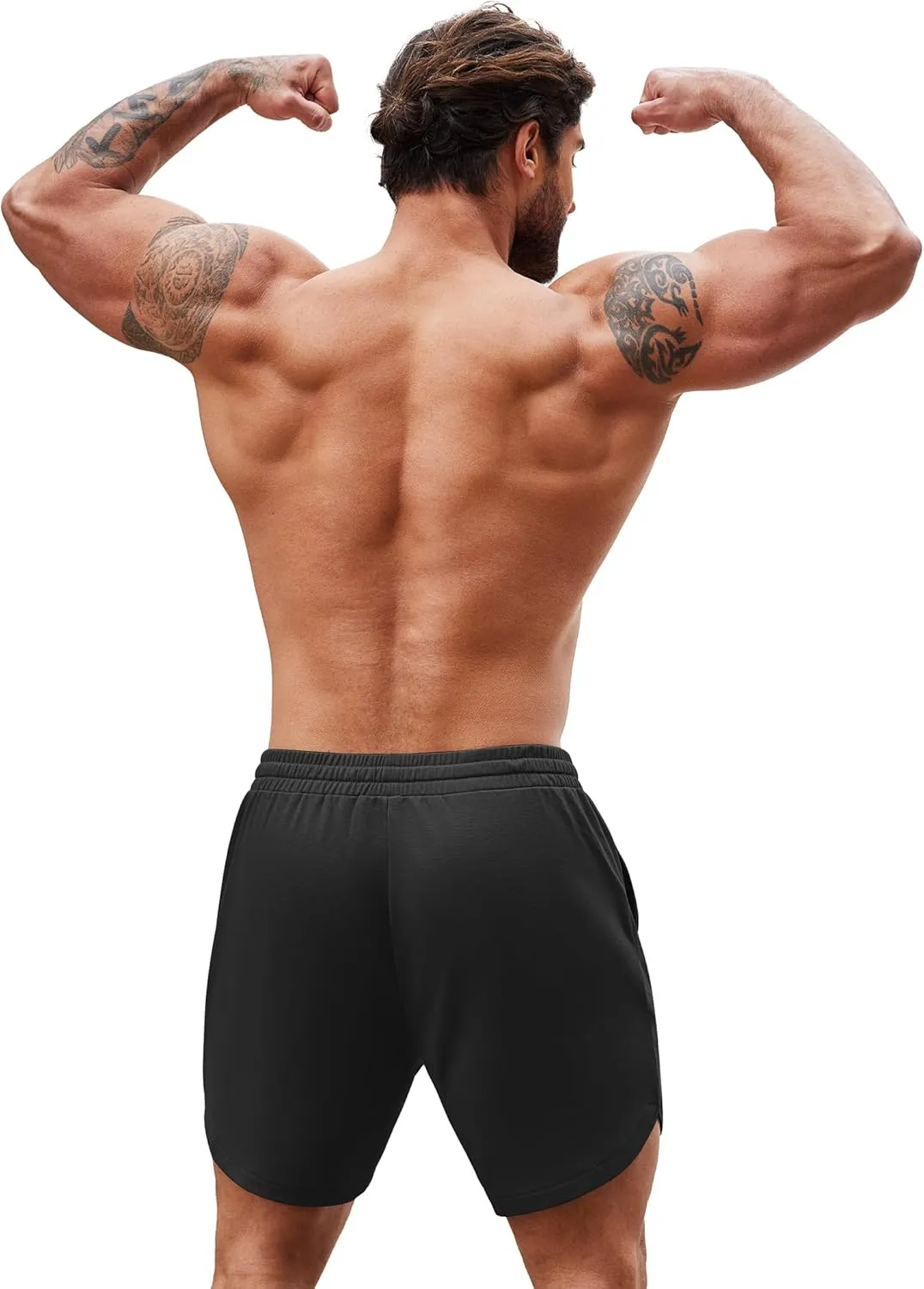 COOFANDY Mens 2 Pack Gym Workout Shorts Muscle Fit Lightweight Training Pants Bodybuilding Sports Jogger with Pockets