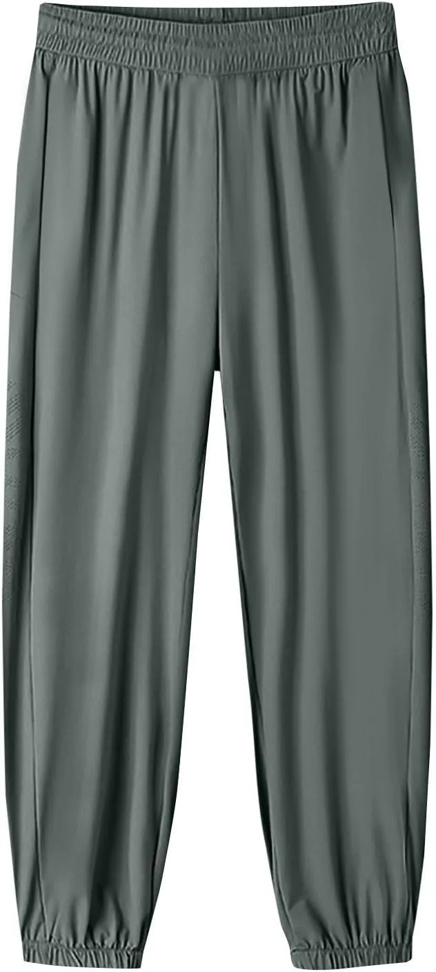 Cotton Linen Womens Sweatpants,Women's Pants Wide Leg Flowy Trousers with Pockets High Waisted Business Casual