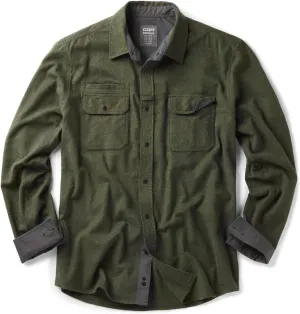 CQR Men's All Cotton Flannel Shirt, Long Sleeve Casual Button Down Plaid Shirt, Brushed Soft Outdoor Tactical Work Shirts