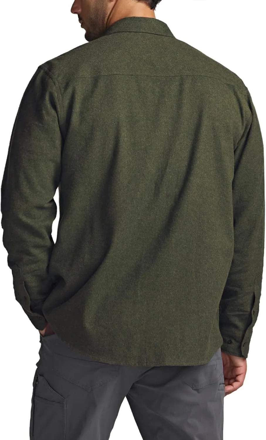 CQR Men's All Cotton Flannel Shirt, Long Sleeve Casual Button Down Plaid Shirt, Brushed Soft Outdoor Tactical Work Shirts