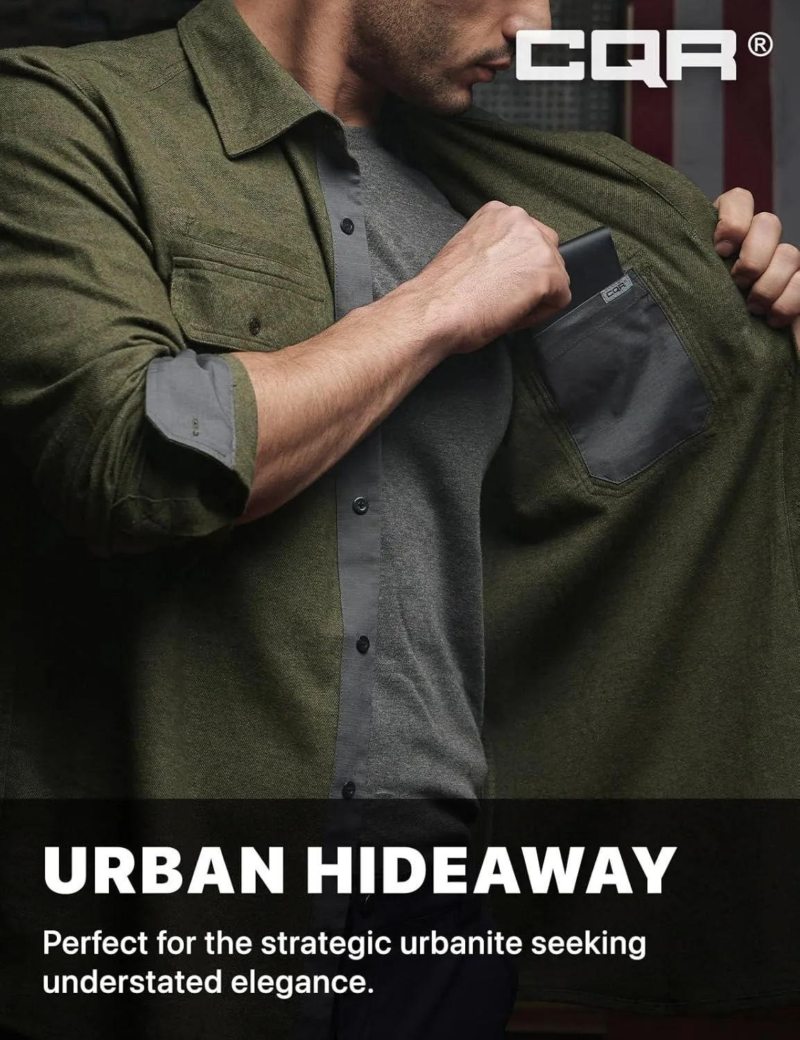 CQR Men's All Cotton Flannel Shirt, Long Sleeve Casual Button Down Plaid Shirt, Brushed Soft Outdoor Tactical Work Shirts