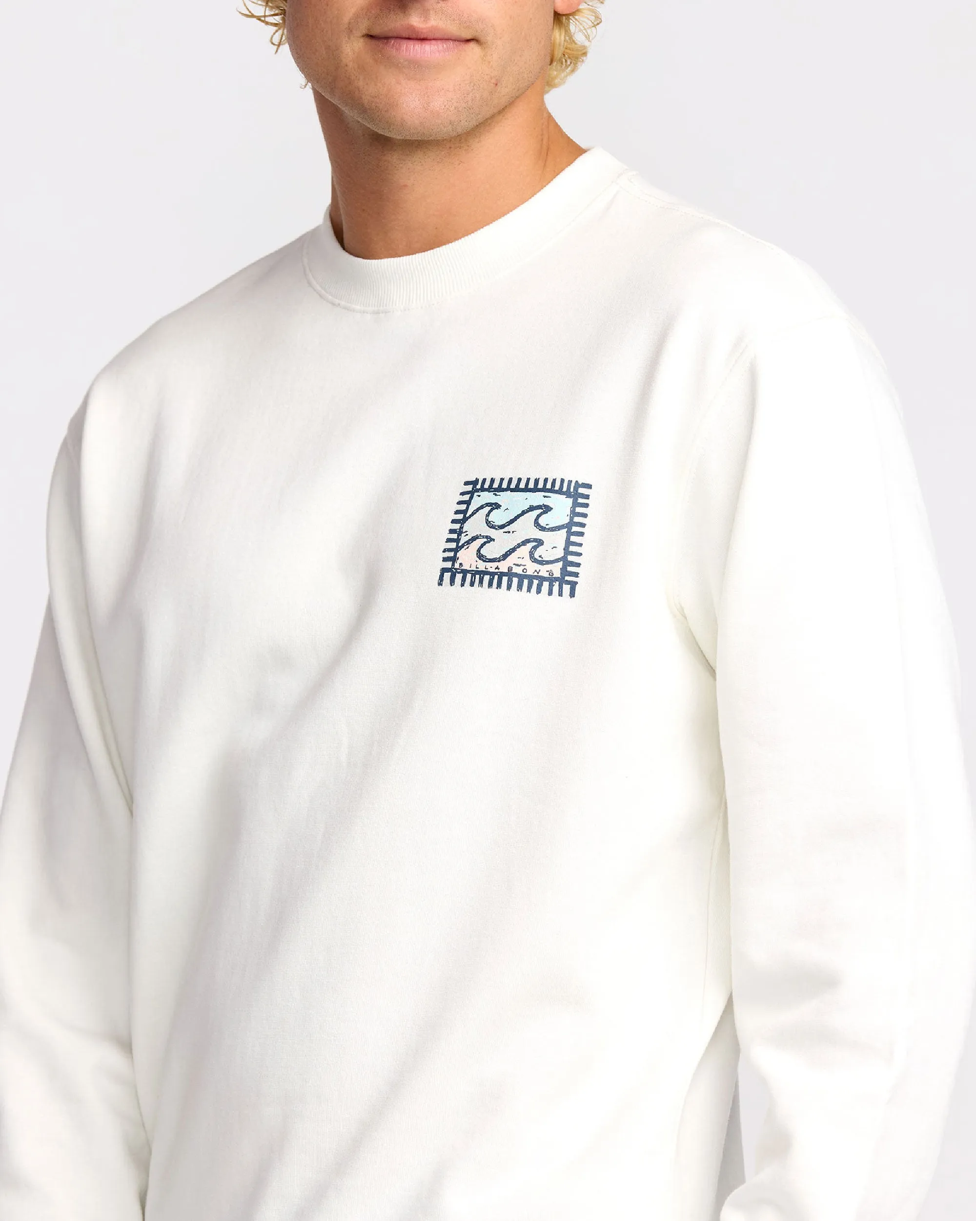 Crayon Wave Crew Sweatshirt - Off White