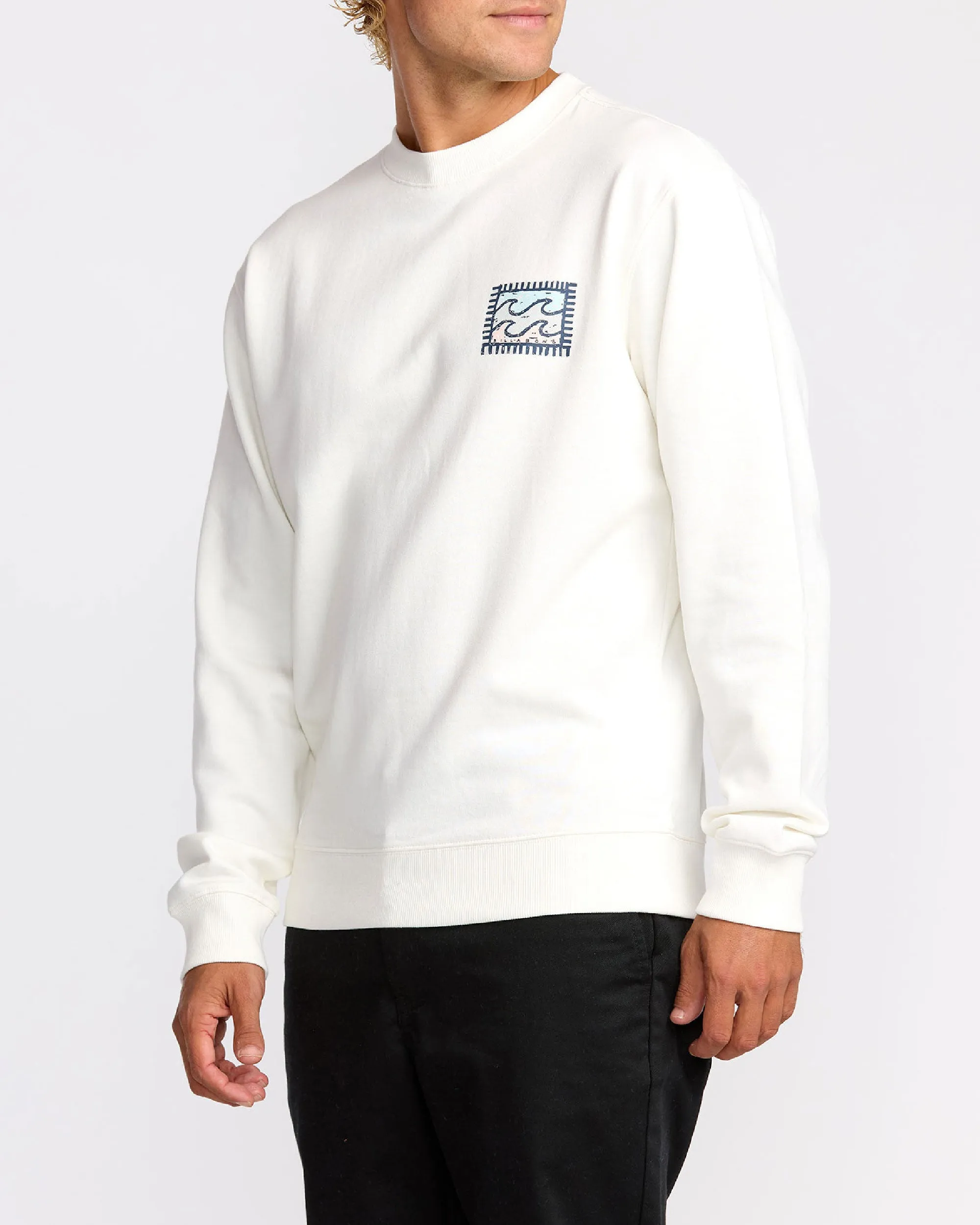 Crayon Wave Crew Sweatshirt - Off White