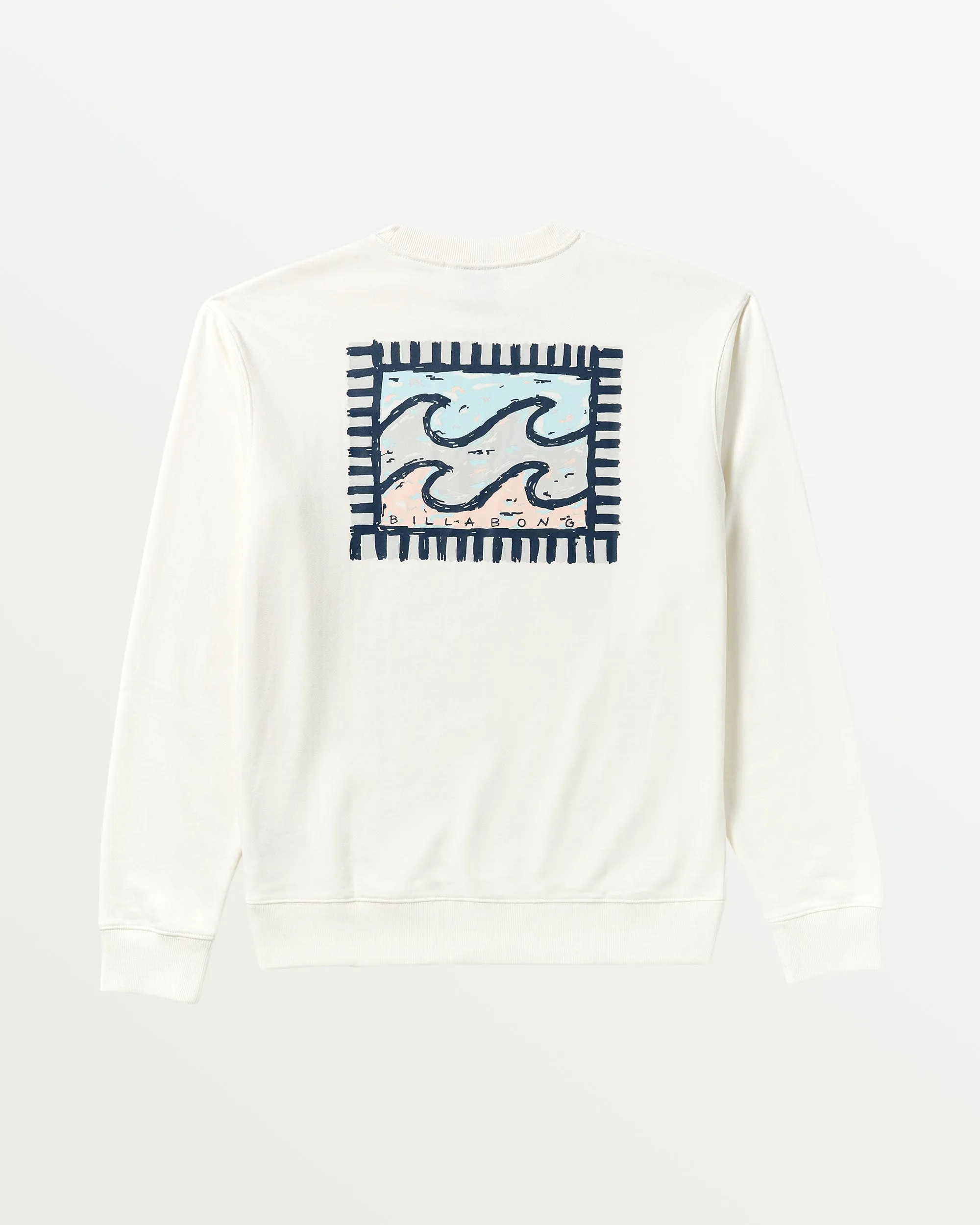 Crayon Wave Crew Sweatshirt - Off White