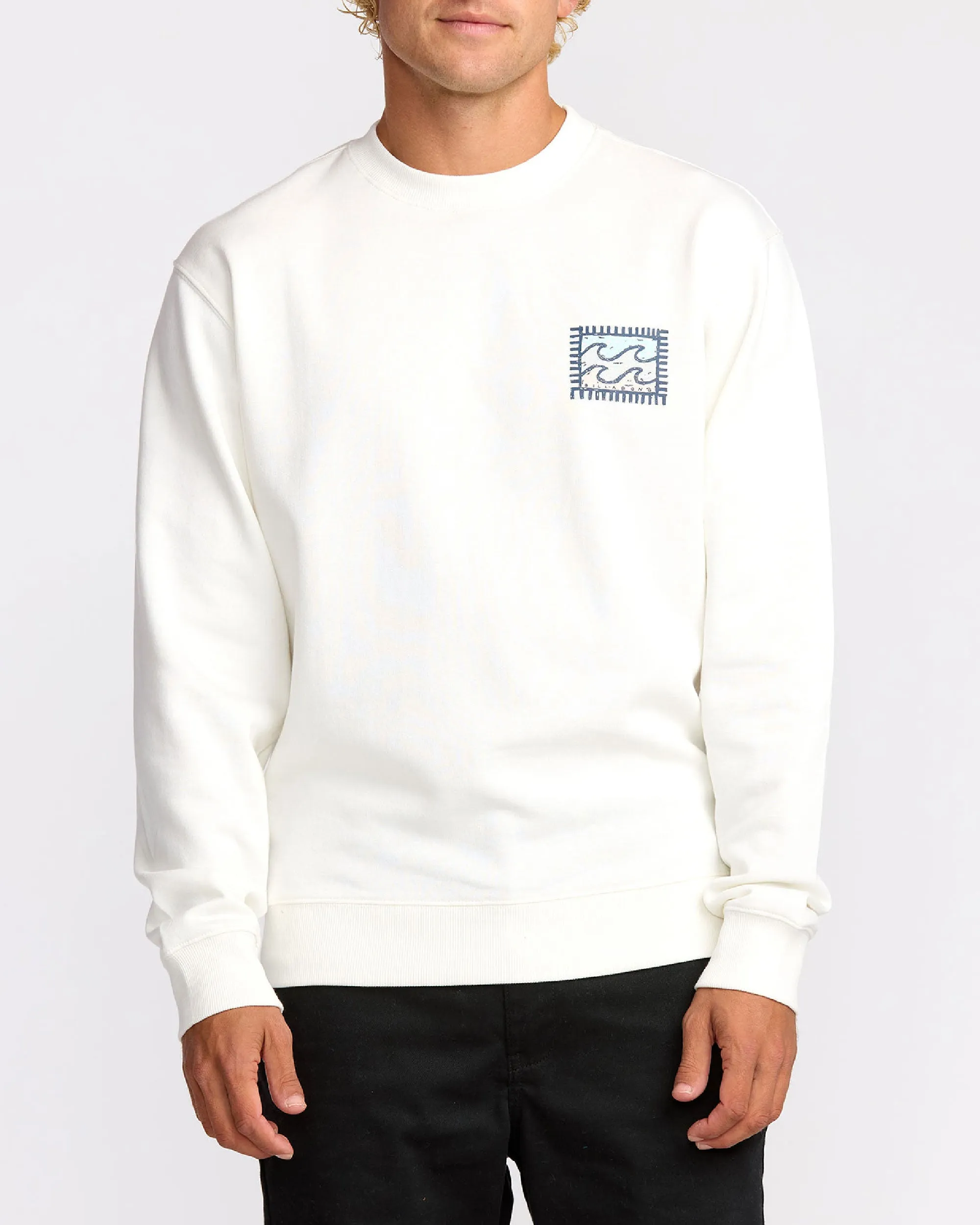 Crayon Wave Crew Sweatshirt - Off White