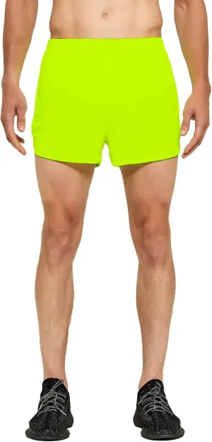 DEMOZU Men's 3 Inch Neon Running Shorts Quick Dry Workout Athletic Gym Marathon Shorts with Liner