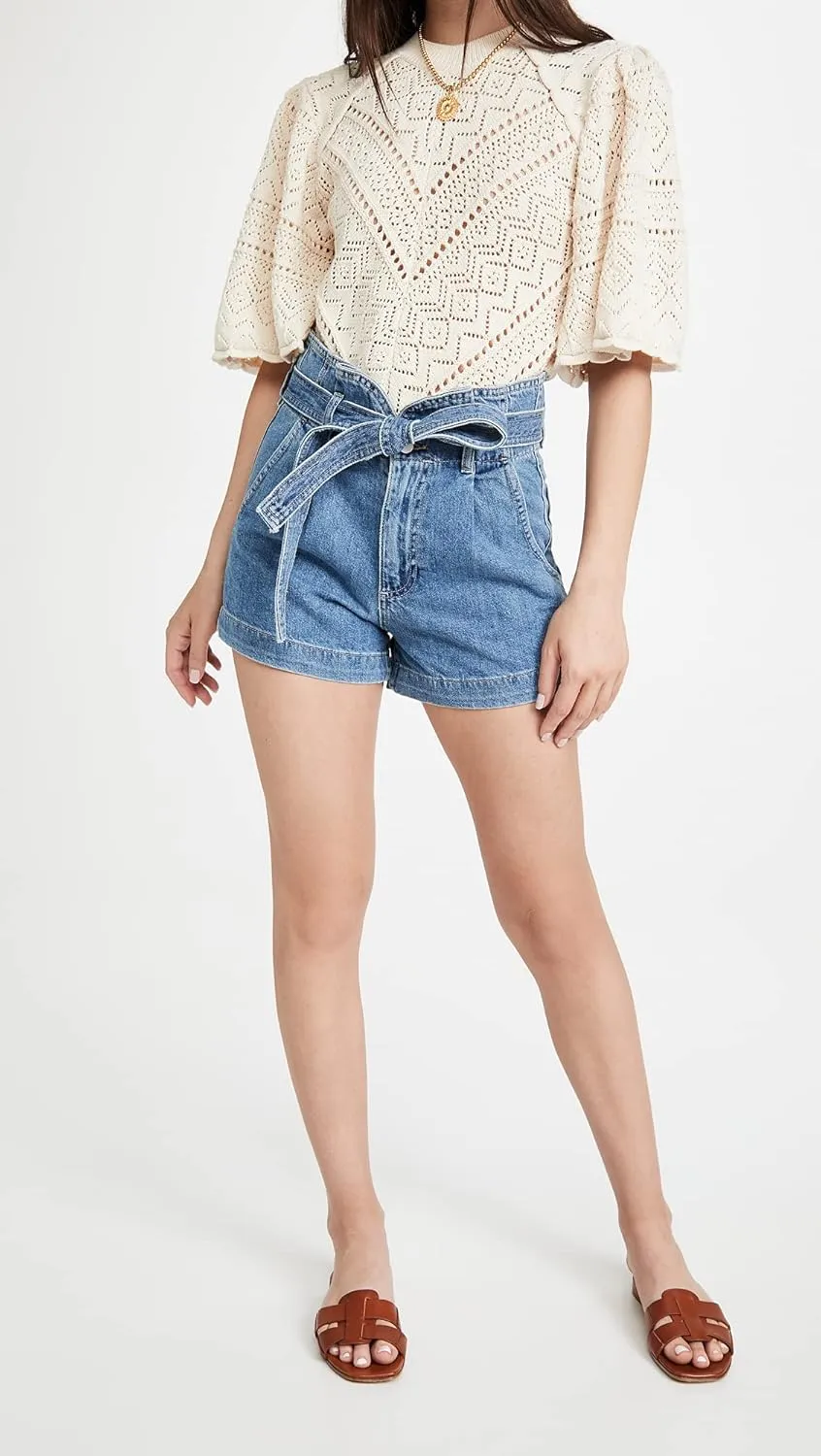 DL1961 Camile Shorts in Skylight