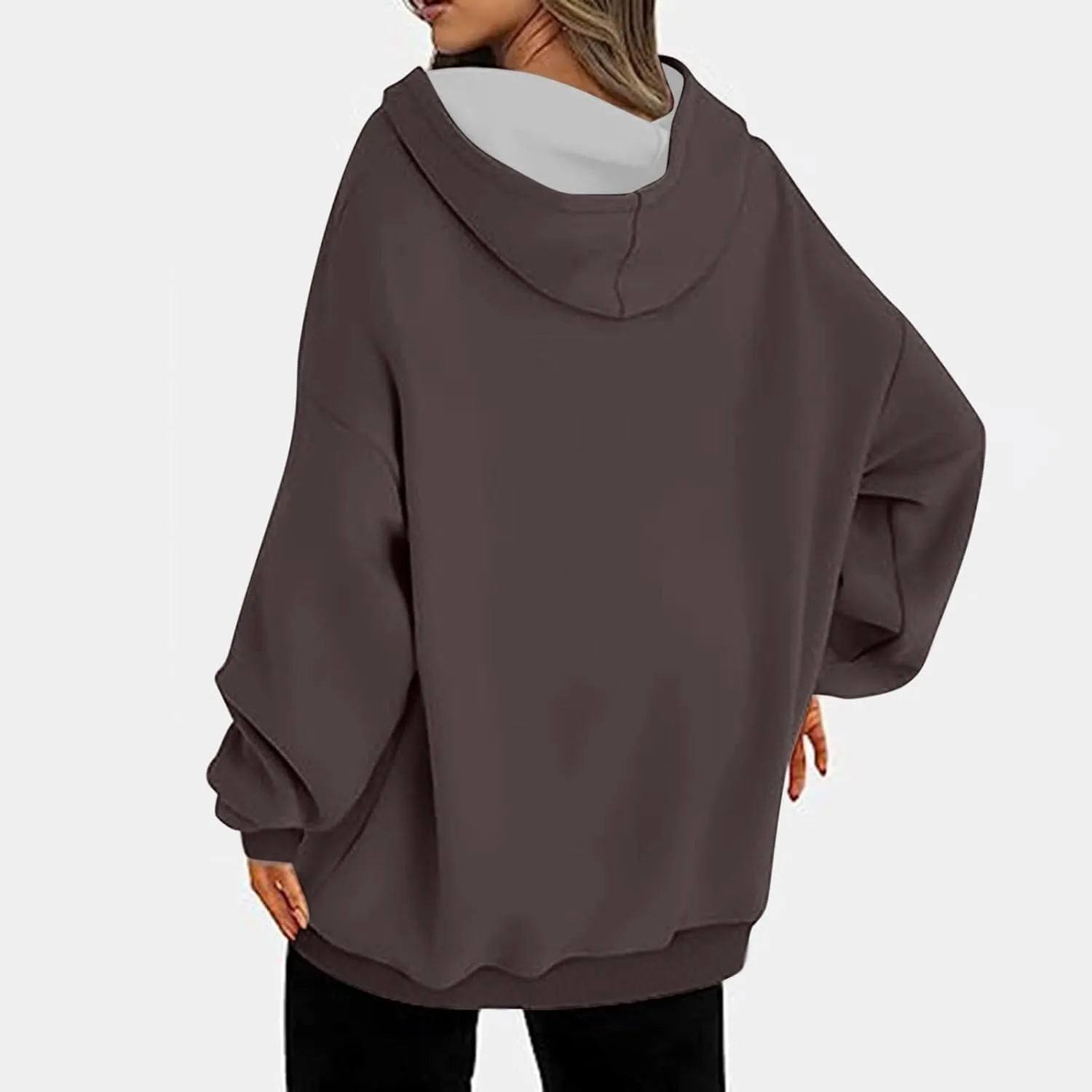Drawstring Hoodies For Women Fall 2023 Trendy Teen Girls Long Sleeve Oversized Hooded Sweatshirt Pullover y2k Clothes