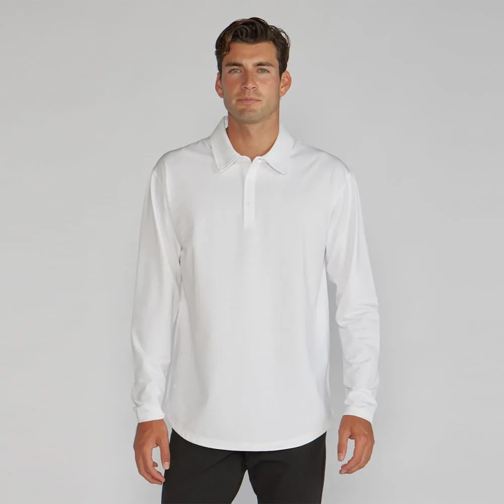 Drop-Cut Polo Long Sleeve Men's Shirt
