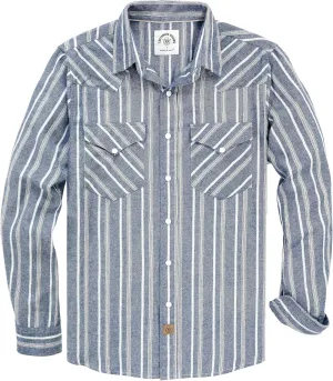 Dubinik Flannel Shirt for Men Western Cowboy Pearl Snap Shirts for Men Long Sleeve Vintage Buttons Down Plaid Shirt