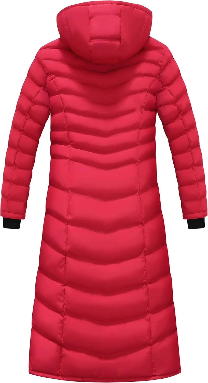 ELORA 47" Women's Winter Coat Heavyweight Full Length Fleece Lined Maxi Puffer Long Coat