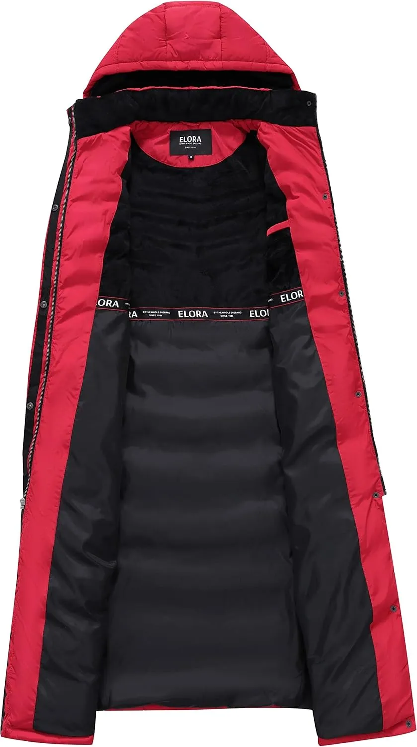 ELORA 47" Women's Winter Coat Heavyweight Full Length Fleece Lined Maxi Puffer Long Coat
