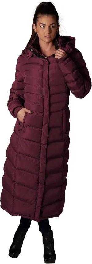 ELORA 47" Women's Winter Coat Heavyweight Full Length Fleece Lined Maxi Puffer Long Coat