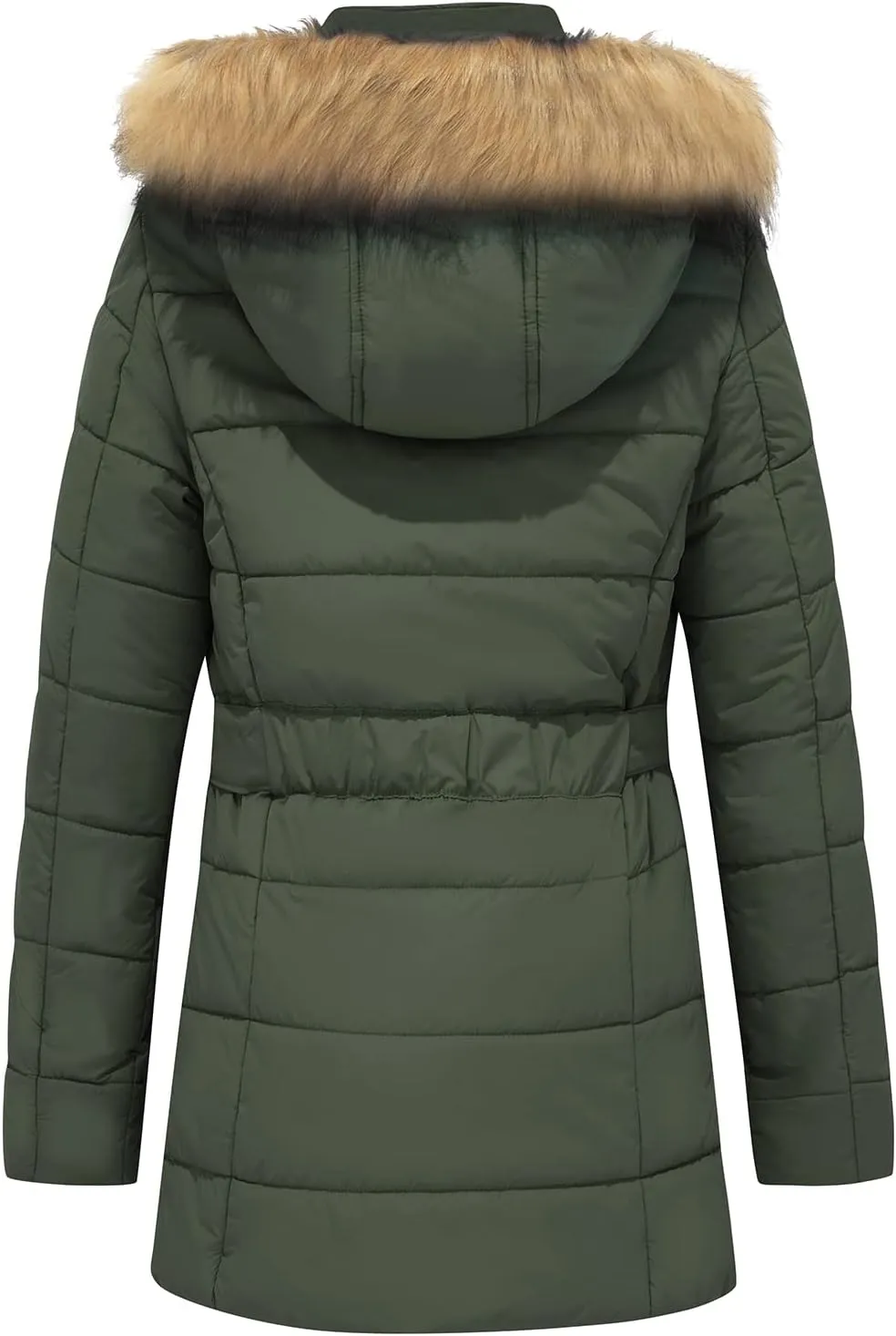 FARVALUE Womens Water Resistant Winter Coat Thicken Puffer Jacket Warm Quilted Parka Padded Windbreaker with Removable Hood