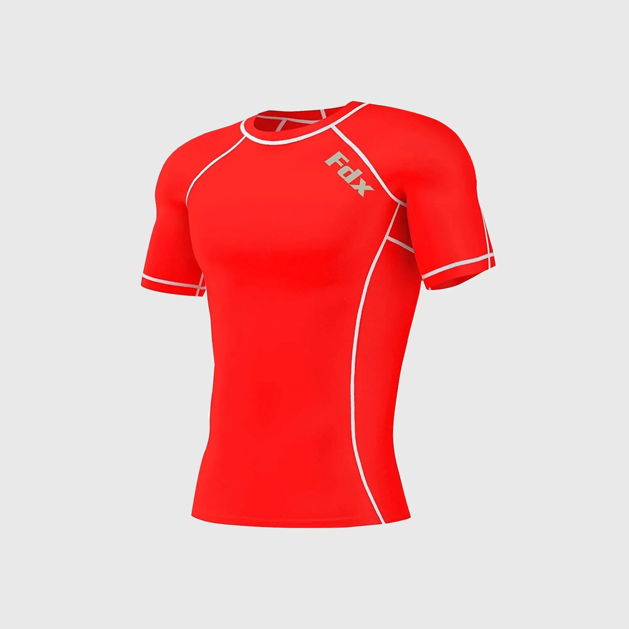 Fdx Cosmic Red Men's Short Sleeve Base Layer Gym Shirt