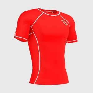 Fdx Cosmic Red Men's Short Sleeve Base Layer Gym Shirt